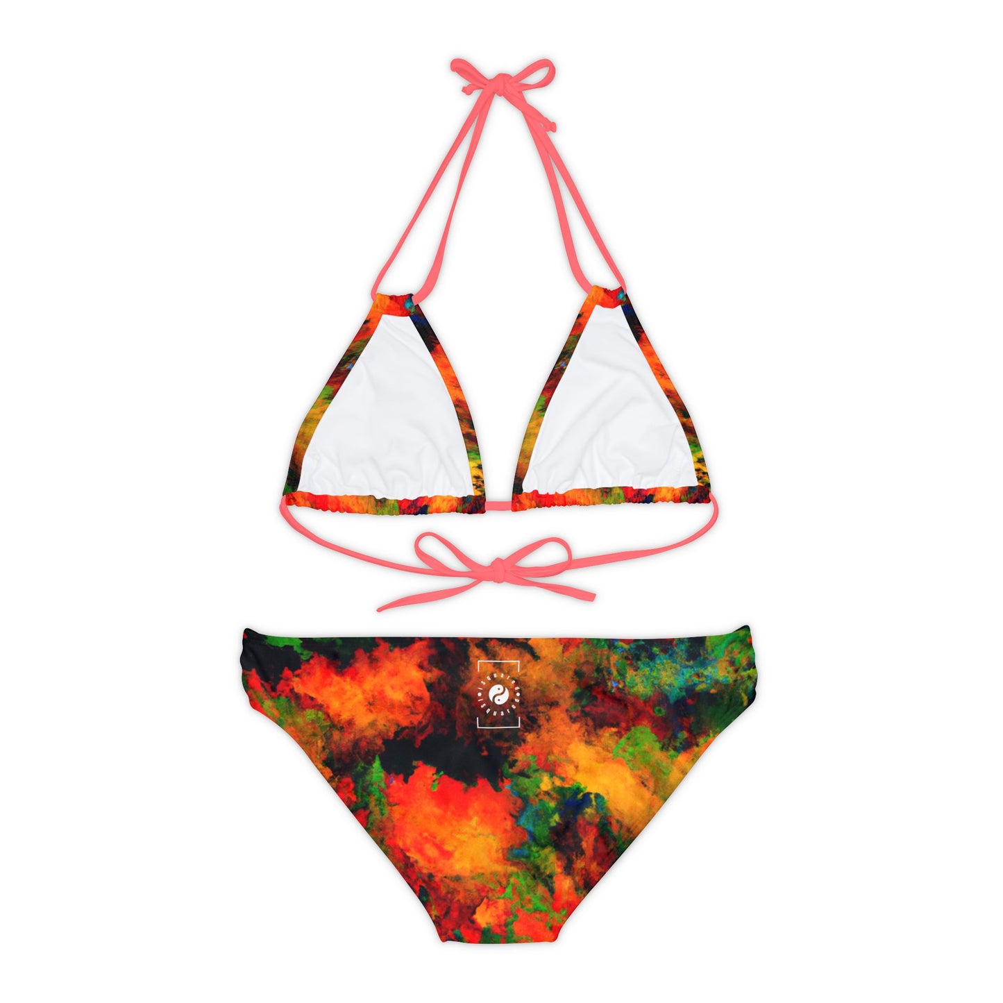 Luminous Whispers Symphony - Lace-up Bikini Set