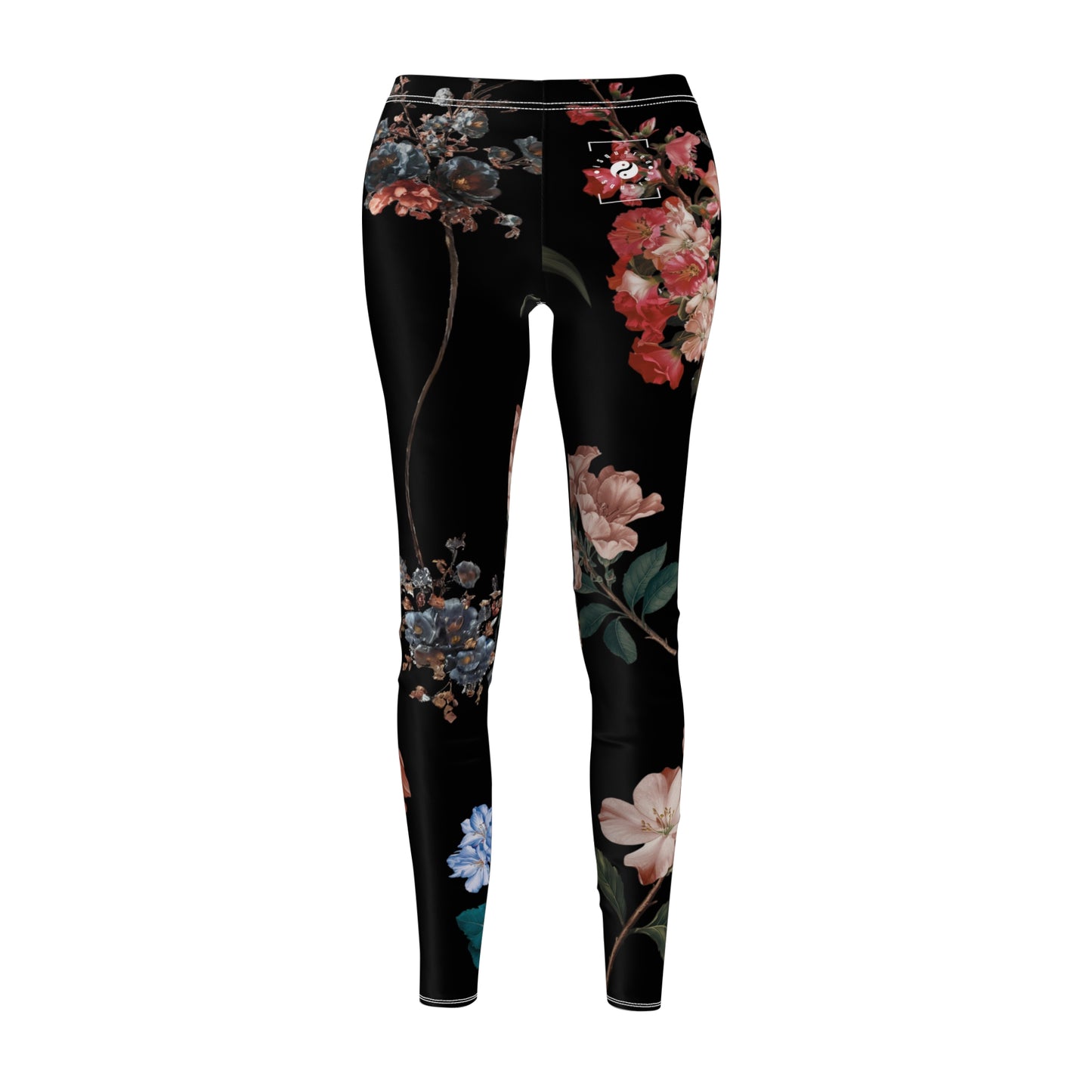 Botanicals on Black - Casual Leggings