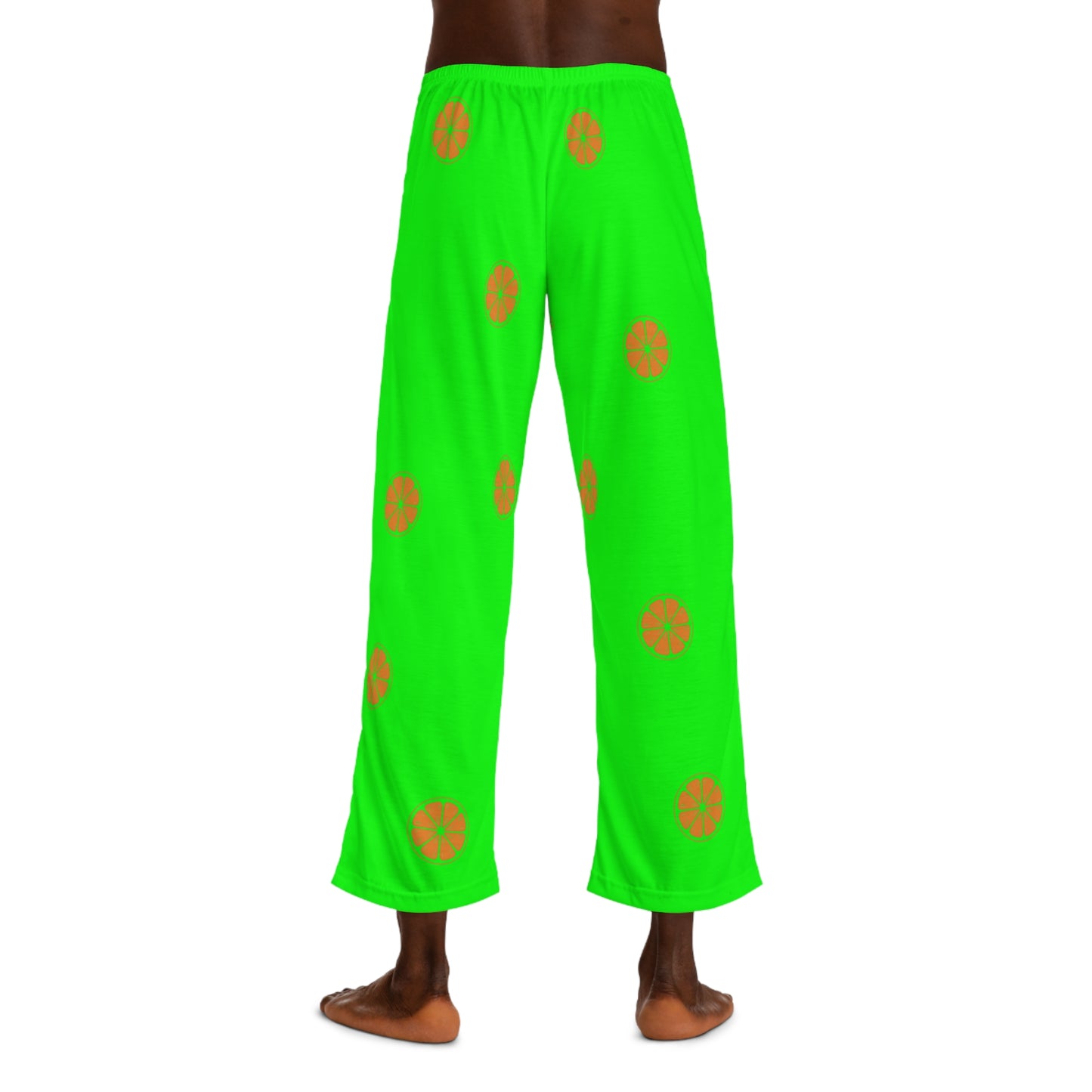 #05FD00 Lime Green + Mandarin - men's Lounge Pants