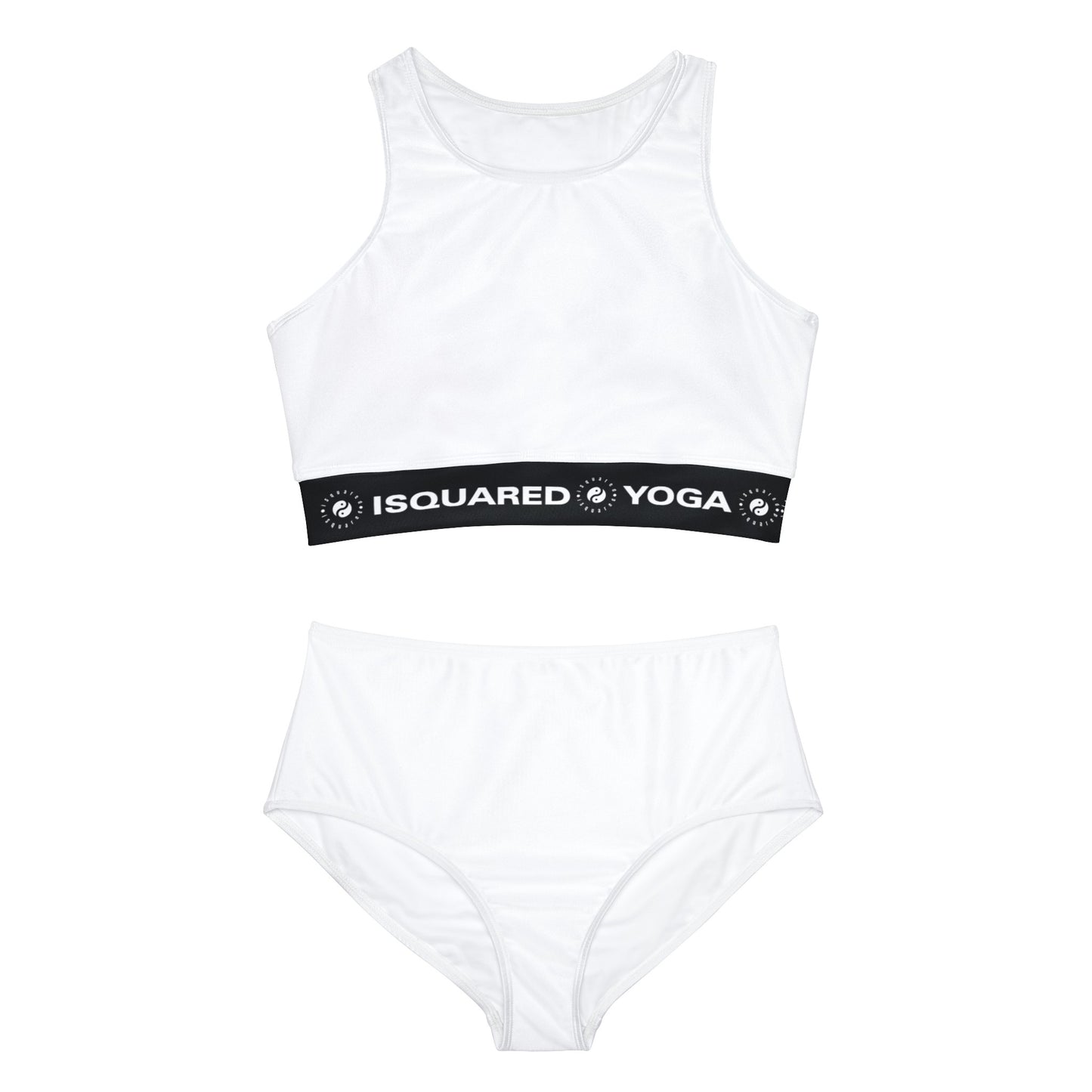 Angel White - Ensemble de bikini de yoga chaud