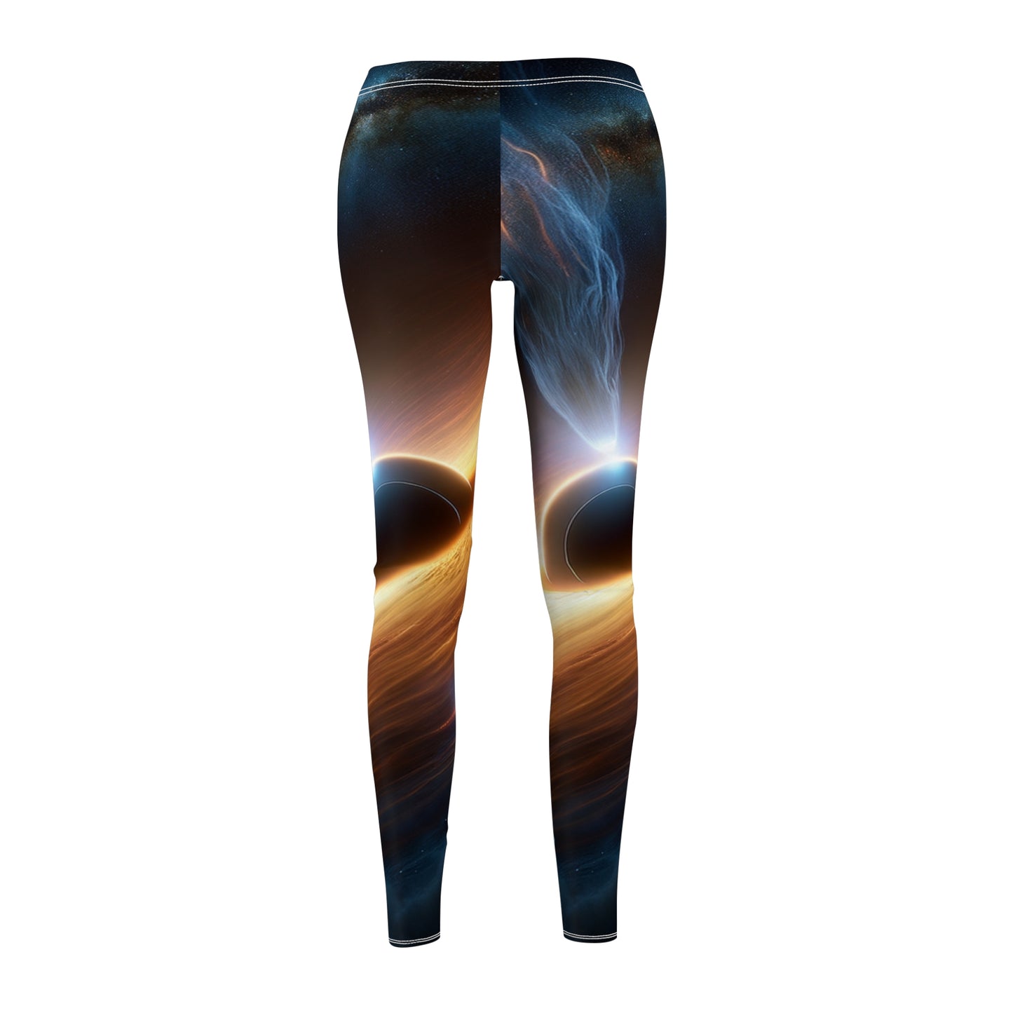 "Discs of Illumination: Black Hole Reverie" - Casual Leggings