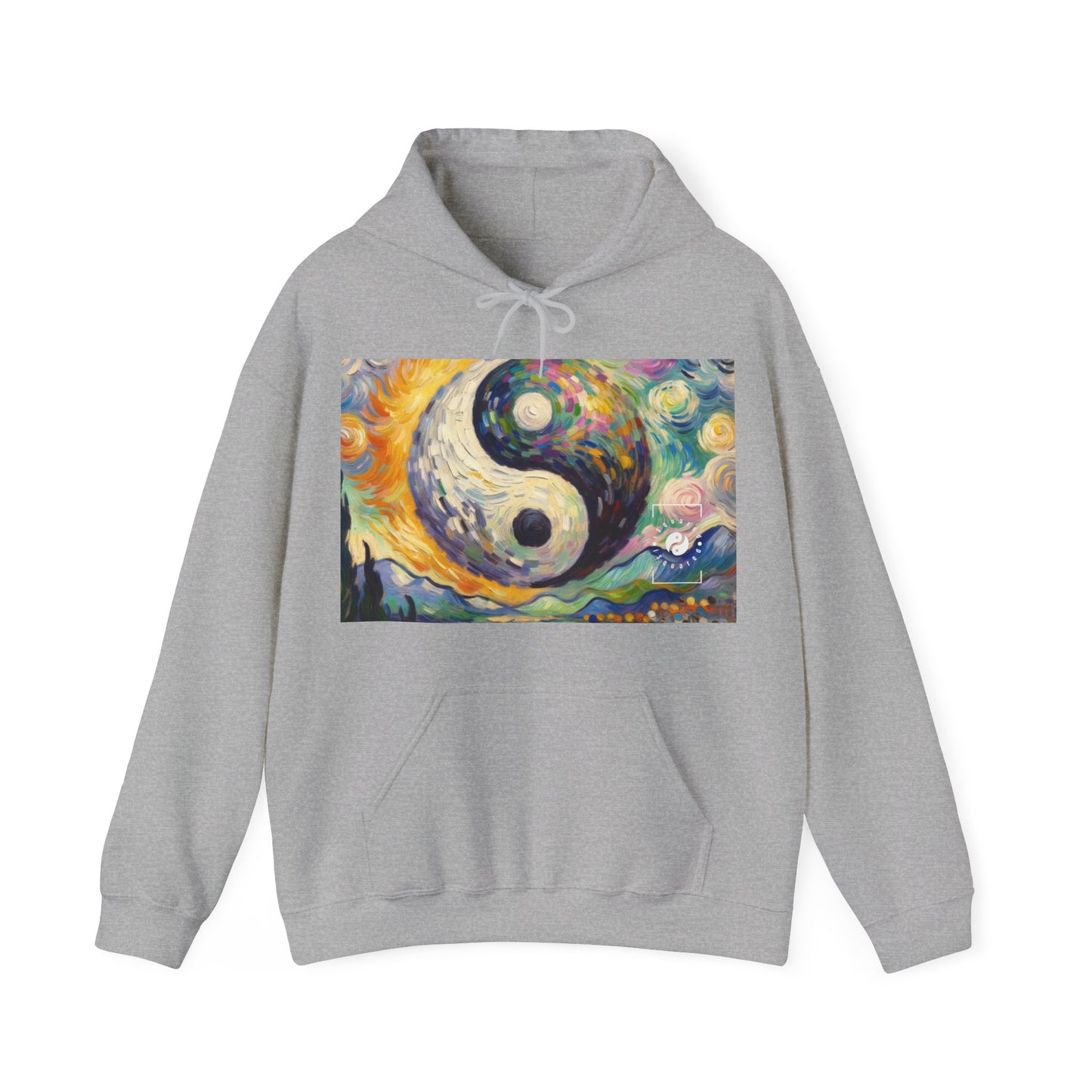 "Spectral Duality: An Impressionist Balance" - Hoodie