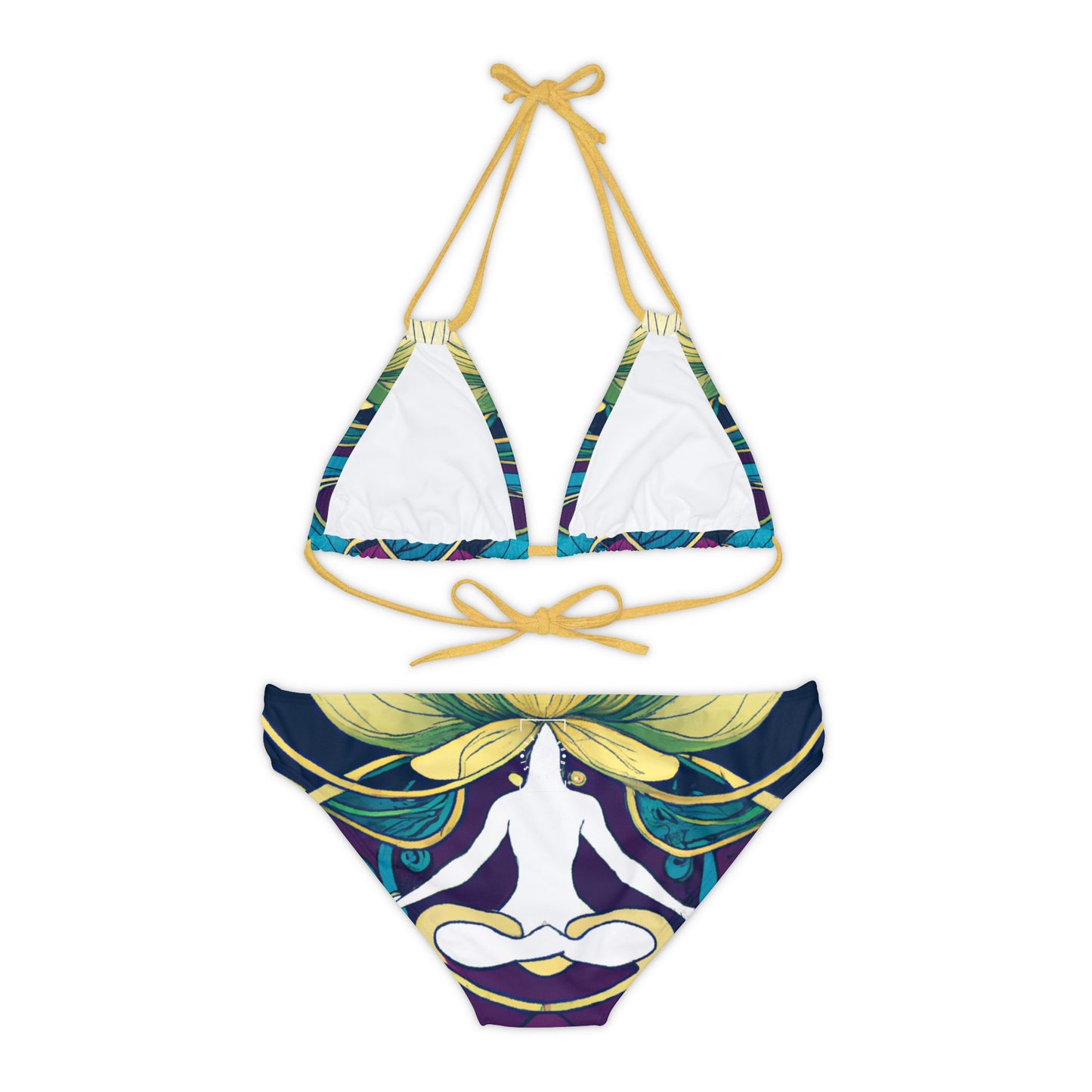 "Lotus Serenity Dance" - Lace-up Bikini Set