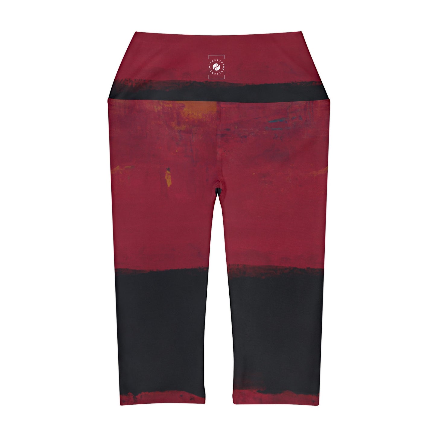 Nocturnal Vermillion - High Waisted Capri Leggings