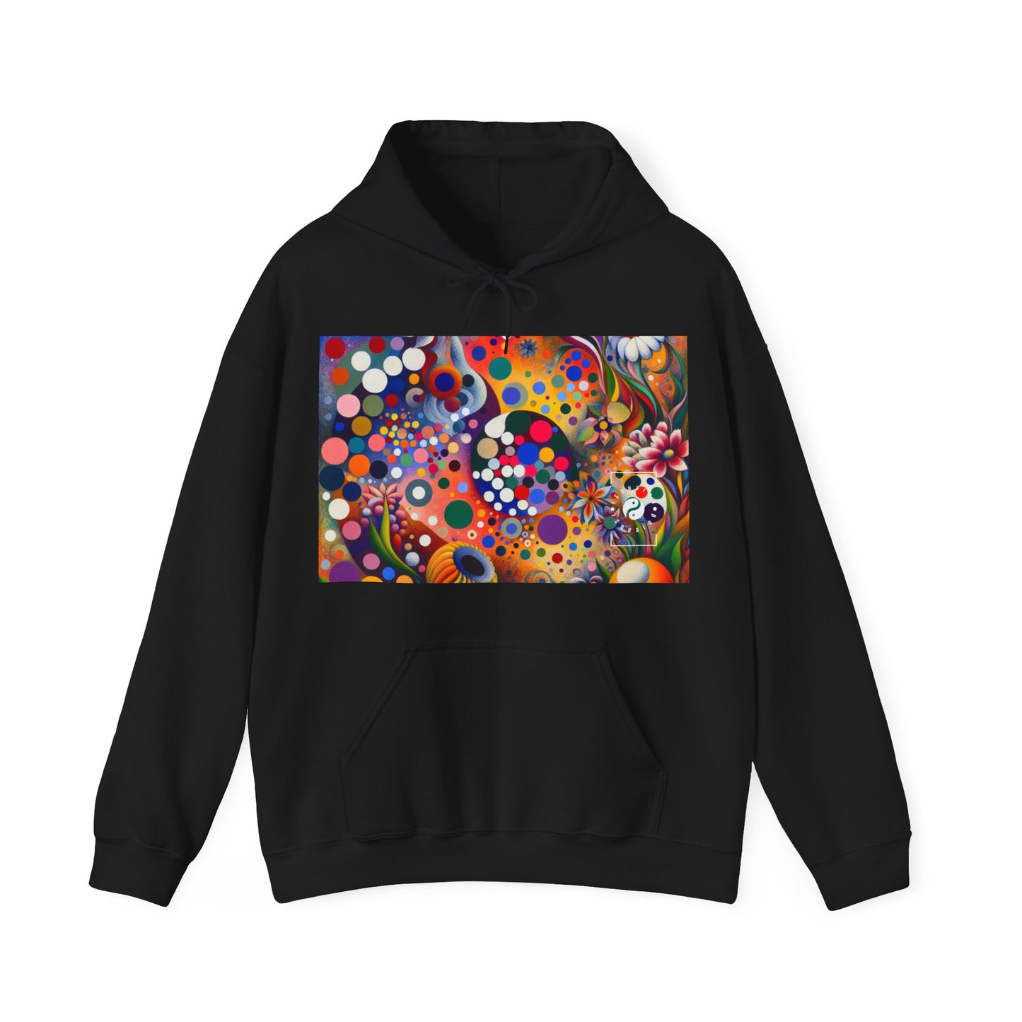 "Polka Petals in Yogic Surrealism: An Artistic Salute to Kusama and Kahlo" - Hoodie