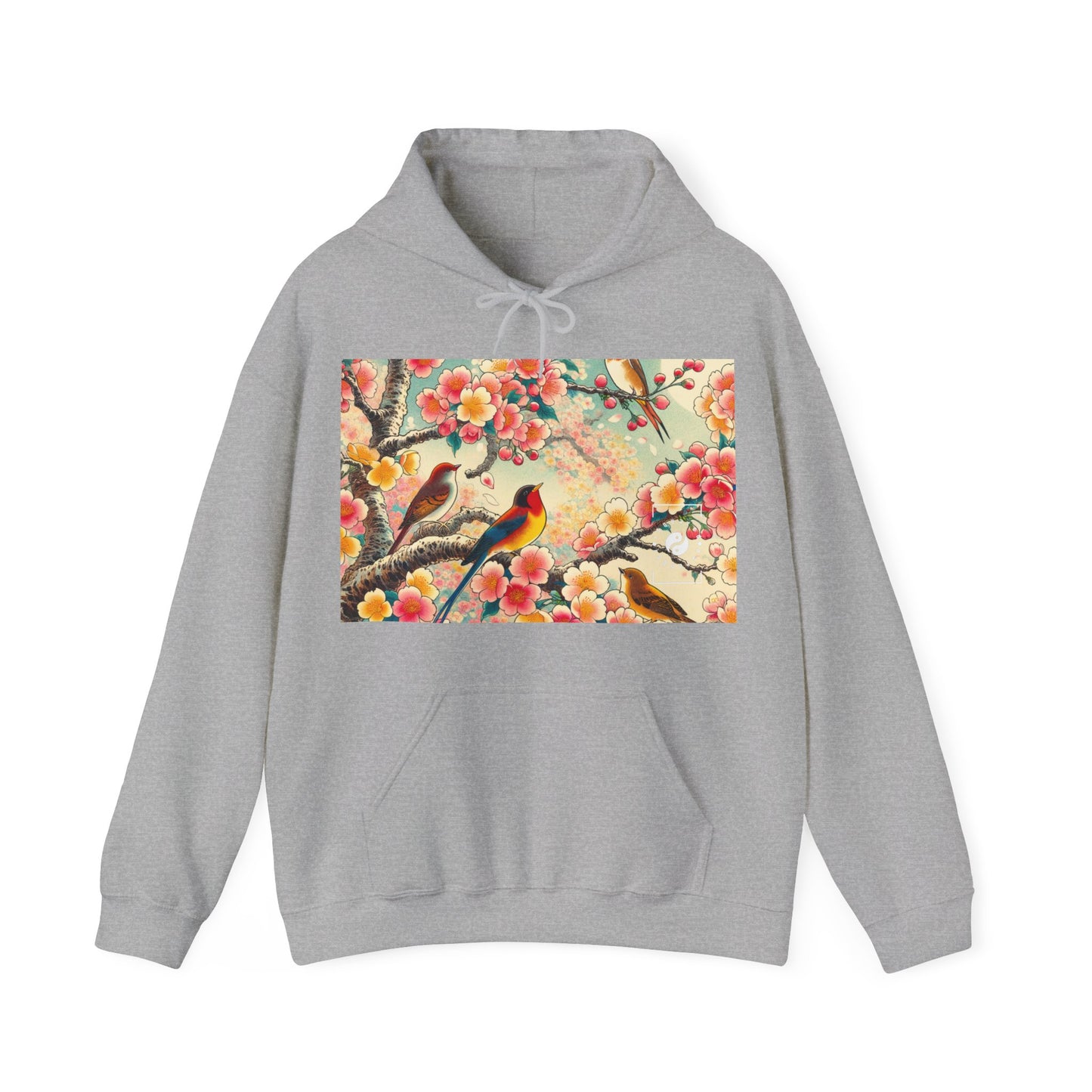 "Verdant Whispers: Sakura Chirping" - Hoodie