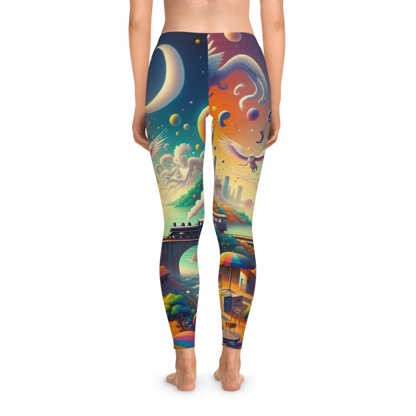 "Mirrors of Metaphor: A Murakami Odyssey" - Unisex Tights