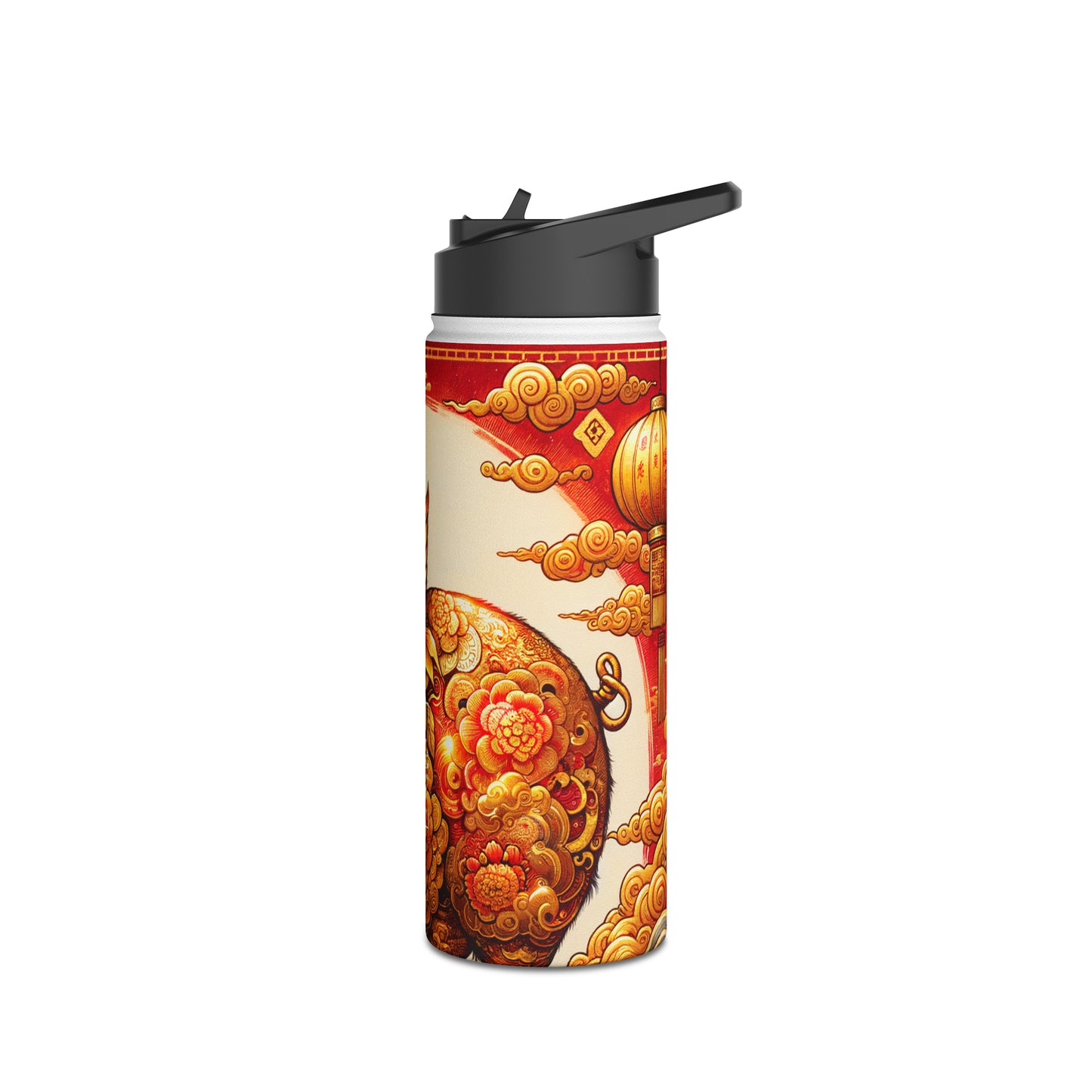 "Golden Prosperity: The Divine Boar Celebration" - Water Bottle