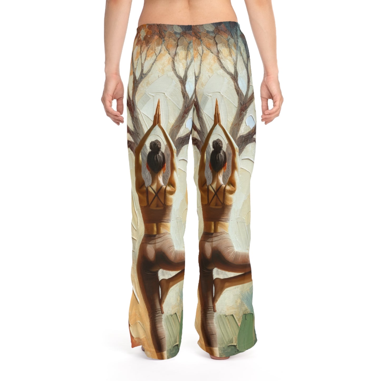 "Stability in Surrender: Vrikshasana in Harmony with Earth" - Women lounge pants