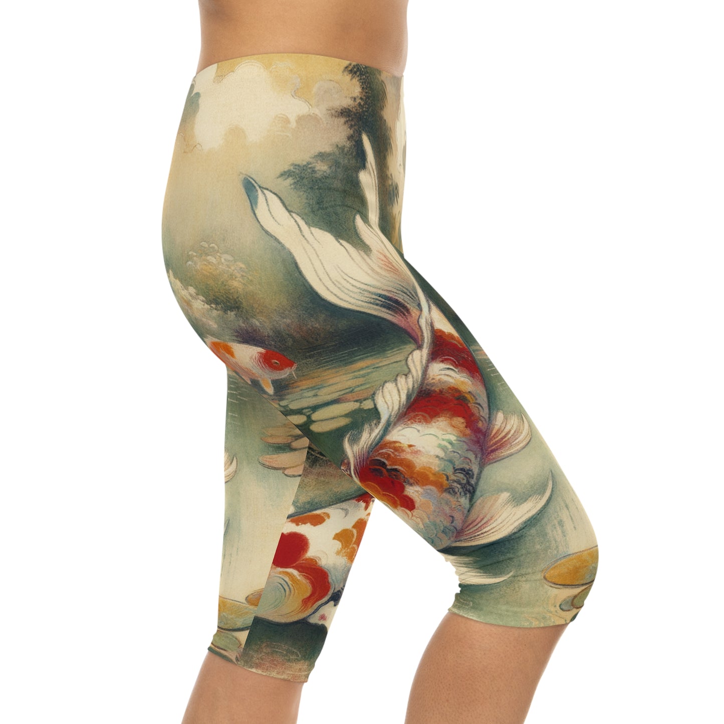 Koi Lily Pond - Capri Shorts