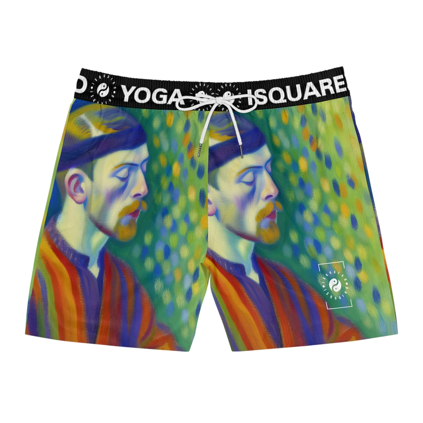 "Serene Resilience: A Frida's Solitude in hues" - Swim Shorts (Mid-Length) for Men