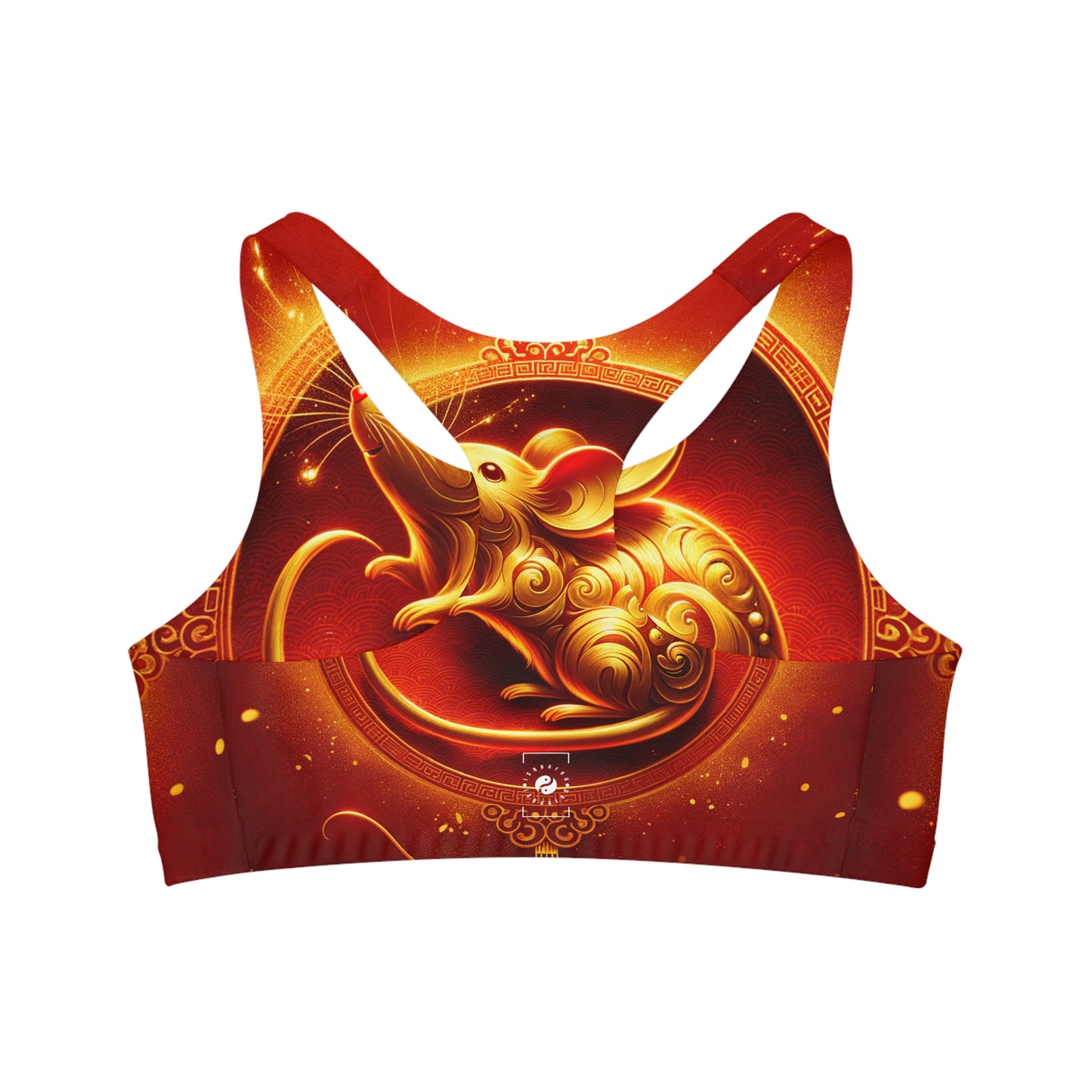 "Golden Emissary: A Lunar New Year's Tribute" - Seamless Sports Bra