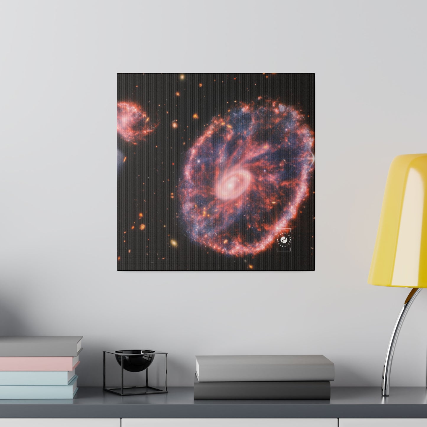 Cartwheel Galaxy (NIRCam and MIRI Composite Image) - Art Print Canvas