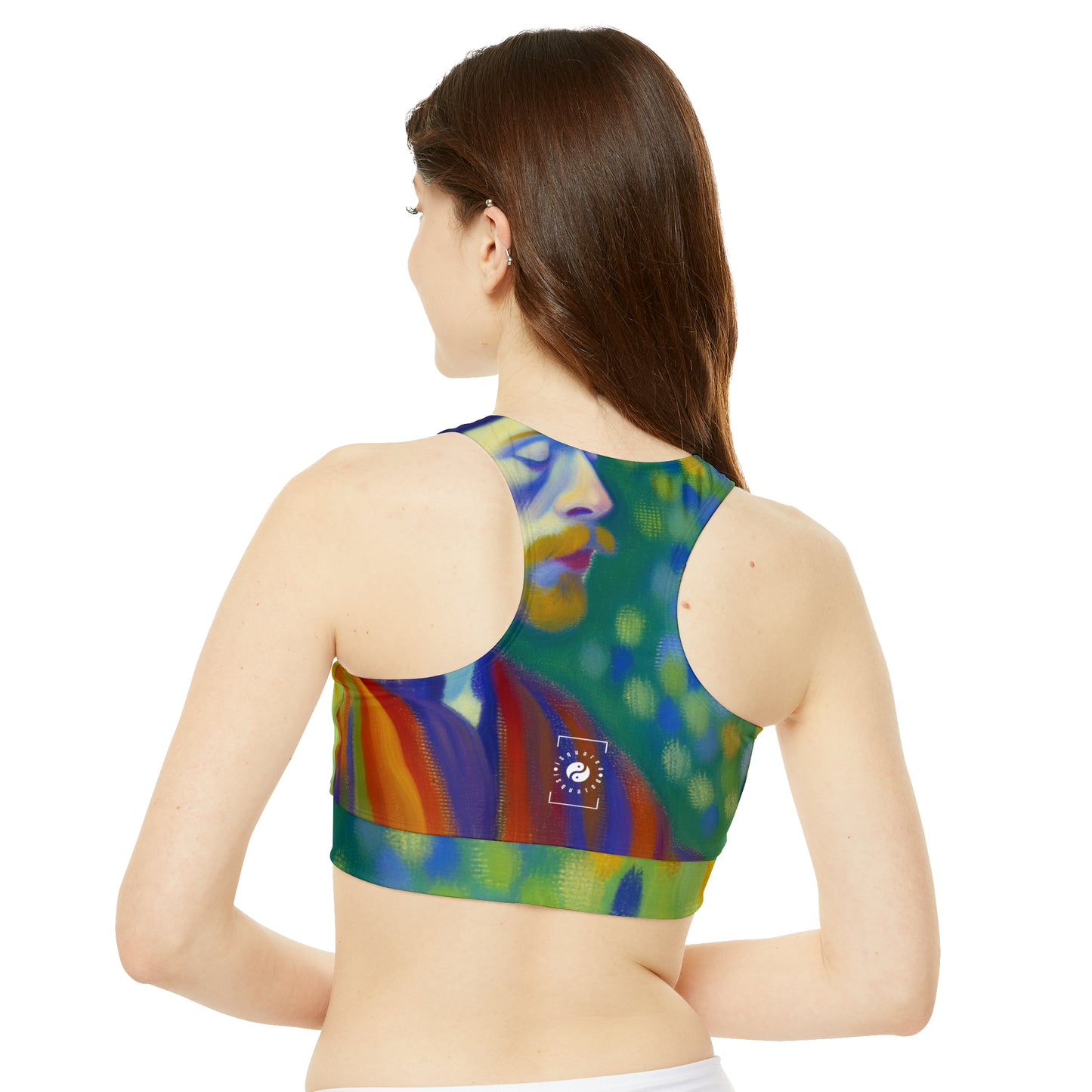 "Serene Resilience: A Frida's Solitude in hues" - High Neck Crop Top