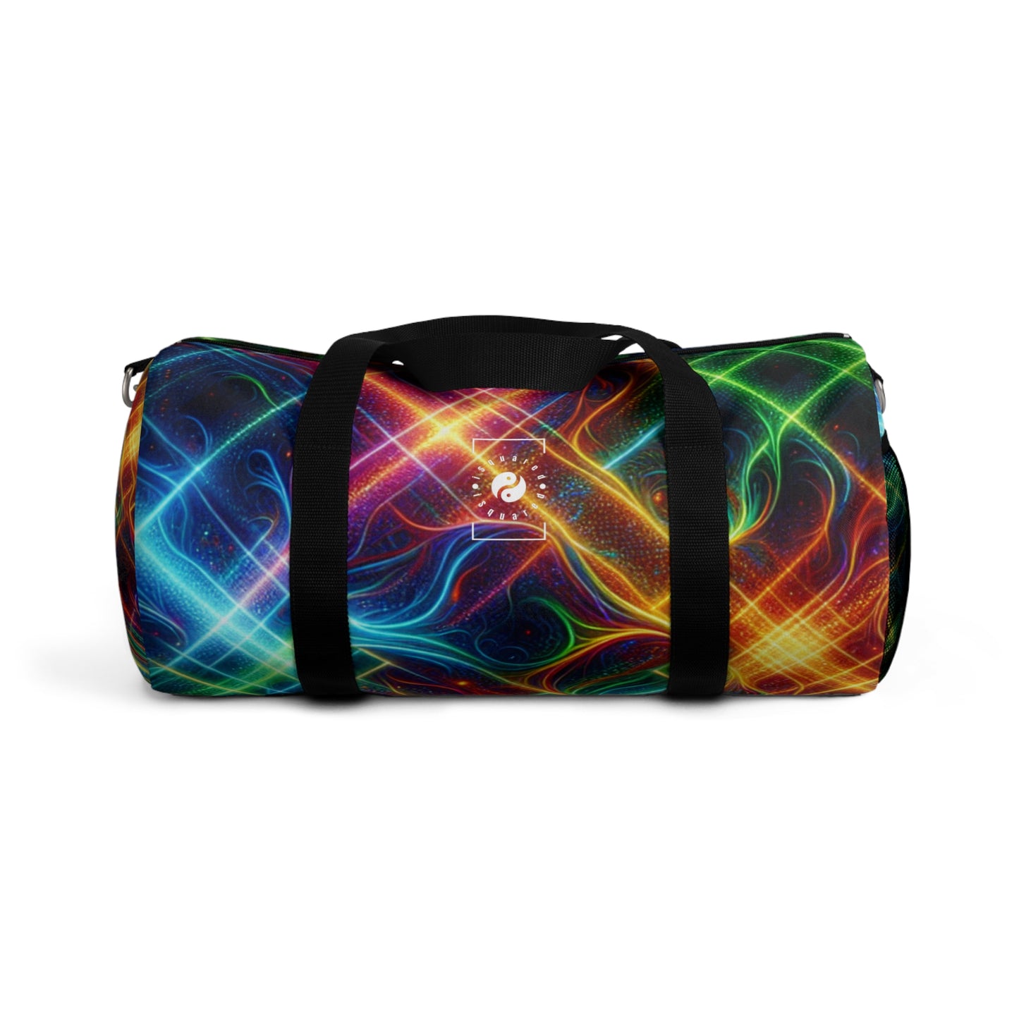 "Neon Plaid Luminosity Matrix" - Duffle Bag