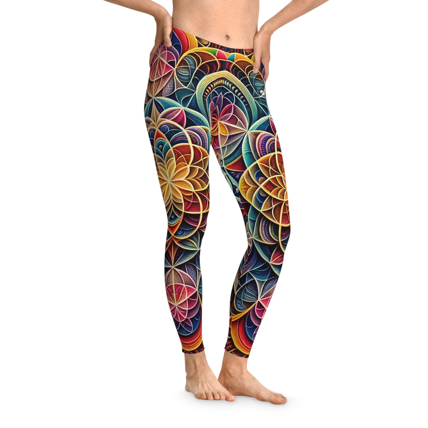 "Sacred Symmetry: Infinite Radiance of Love" - Unisex Tights