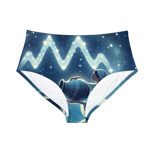 Aquarius Flow - High Waisted Bikini Bottom