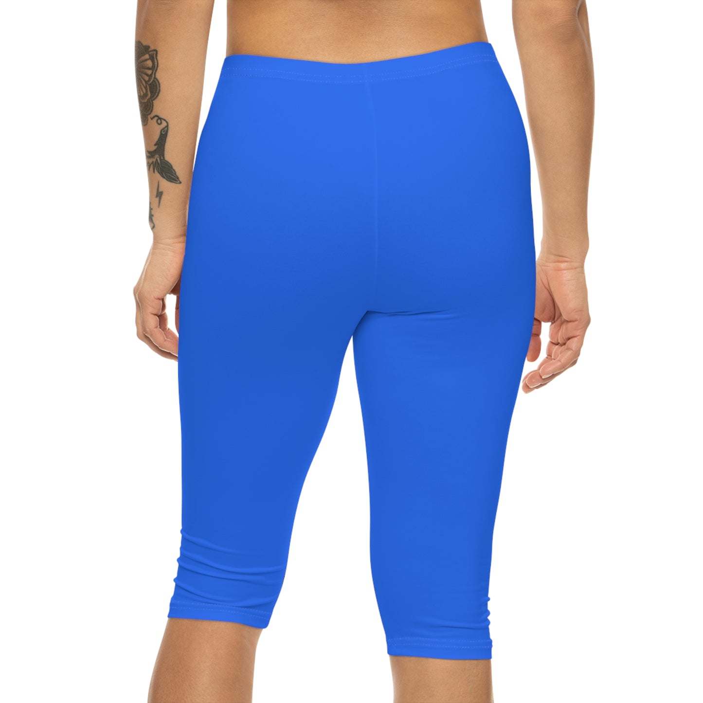 #2C75FF Electric Blue - Capri Shorts