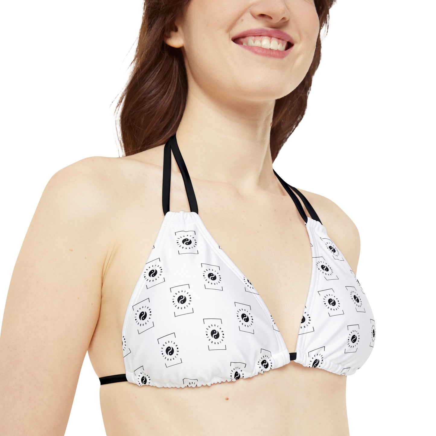 iSquared Yoga - Ensemble de bikini à lacets blanc 