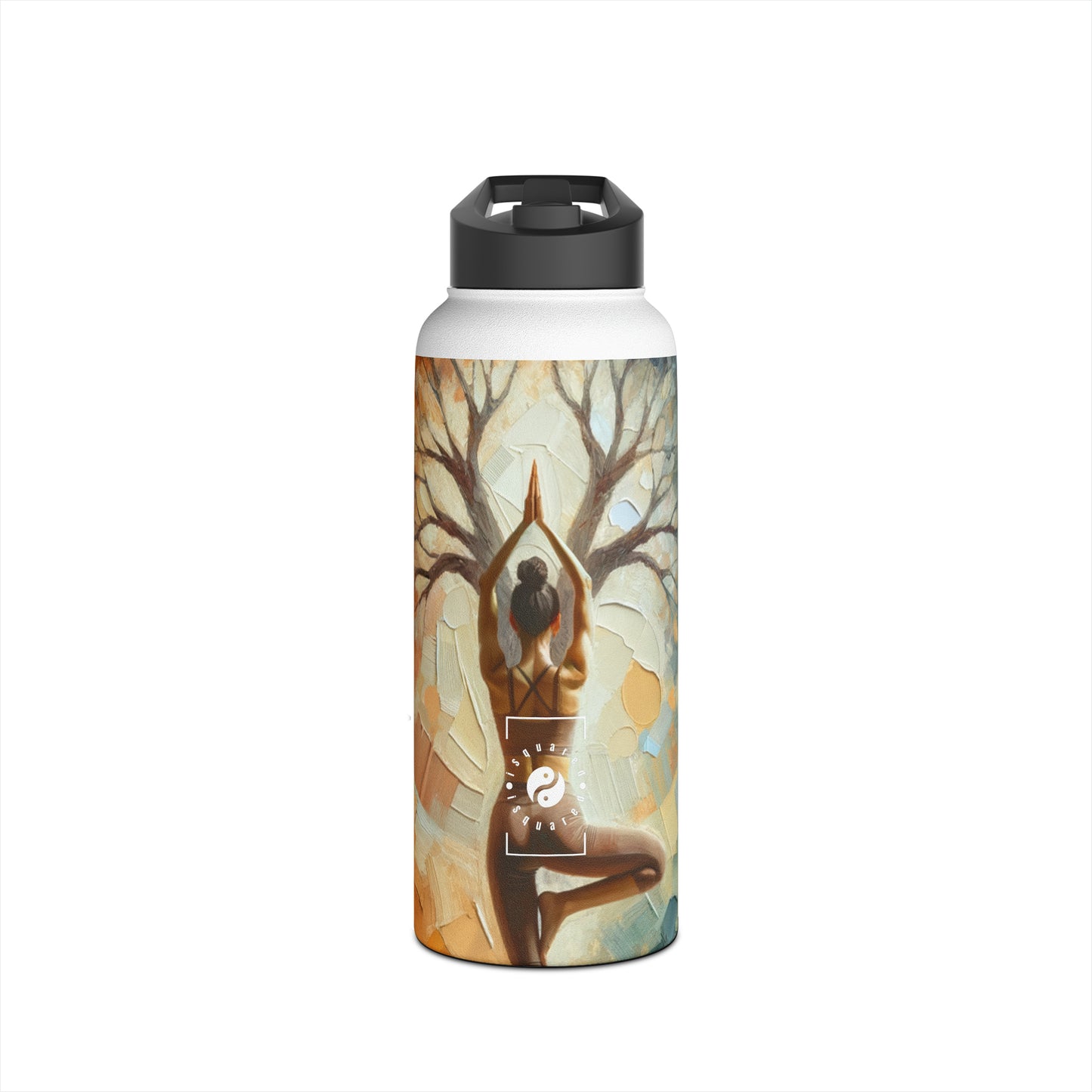 "Stability in Surrender: Vrikshasana in Harmony with Earth" - Water Bottle