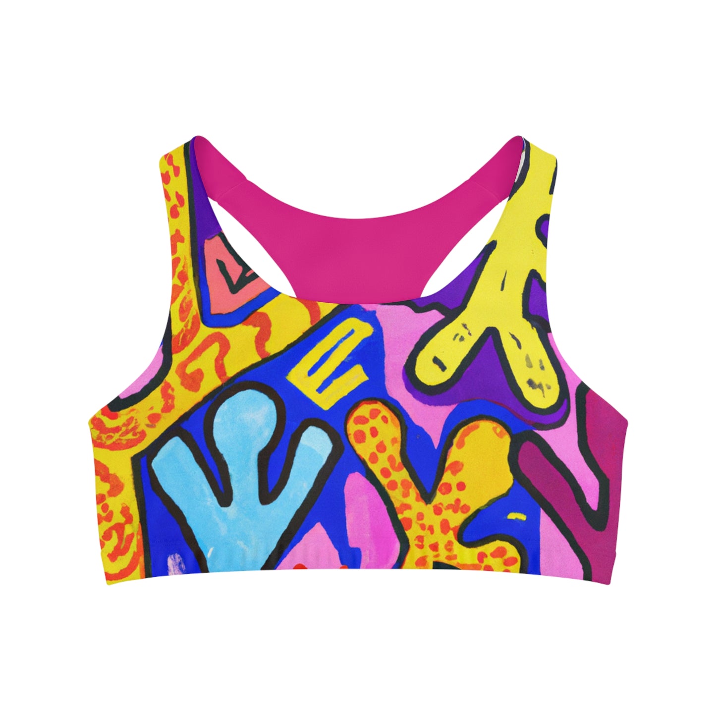 "Symbolic Jamboree" - Seamless Sports Bra