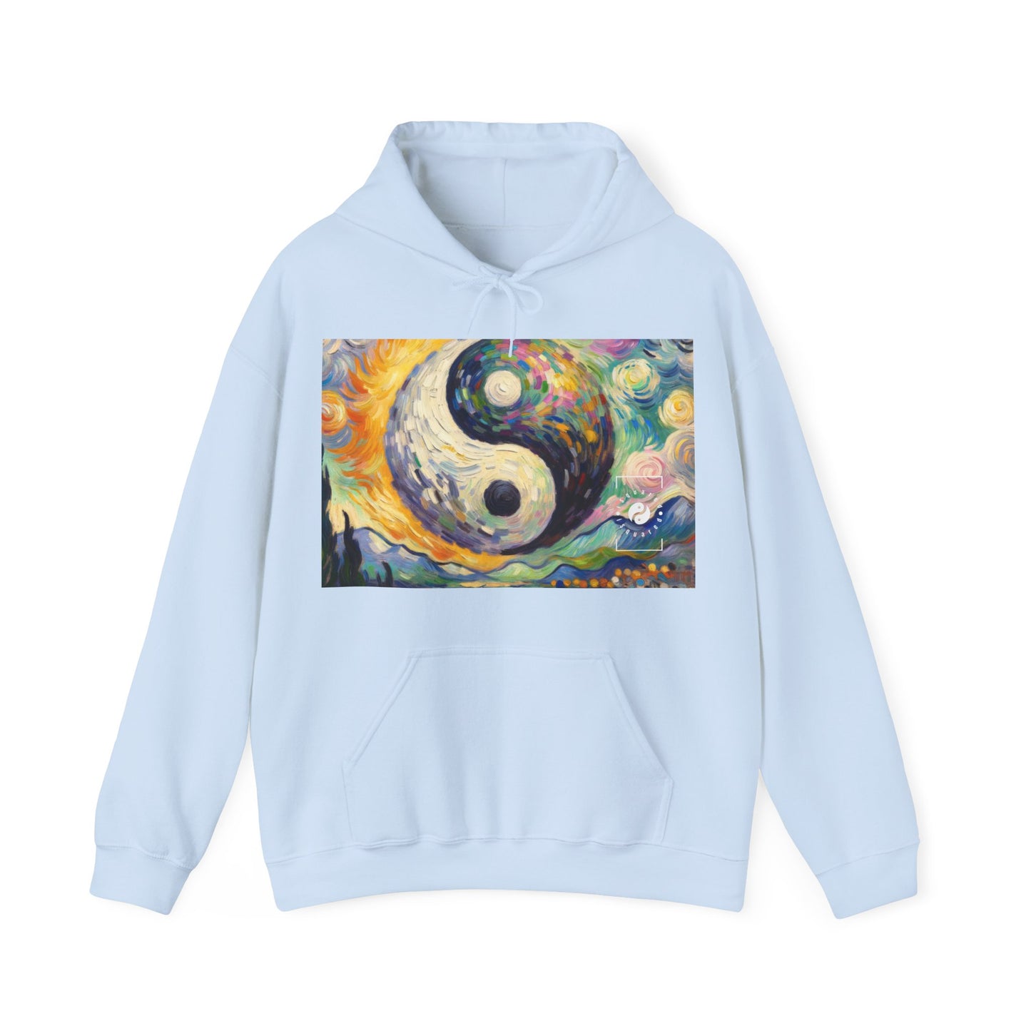 "Spectral Duality: An Impressionist Balance" - Hoodie