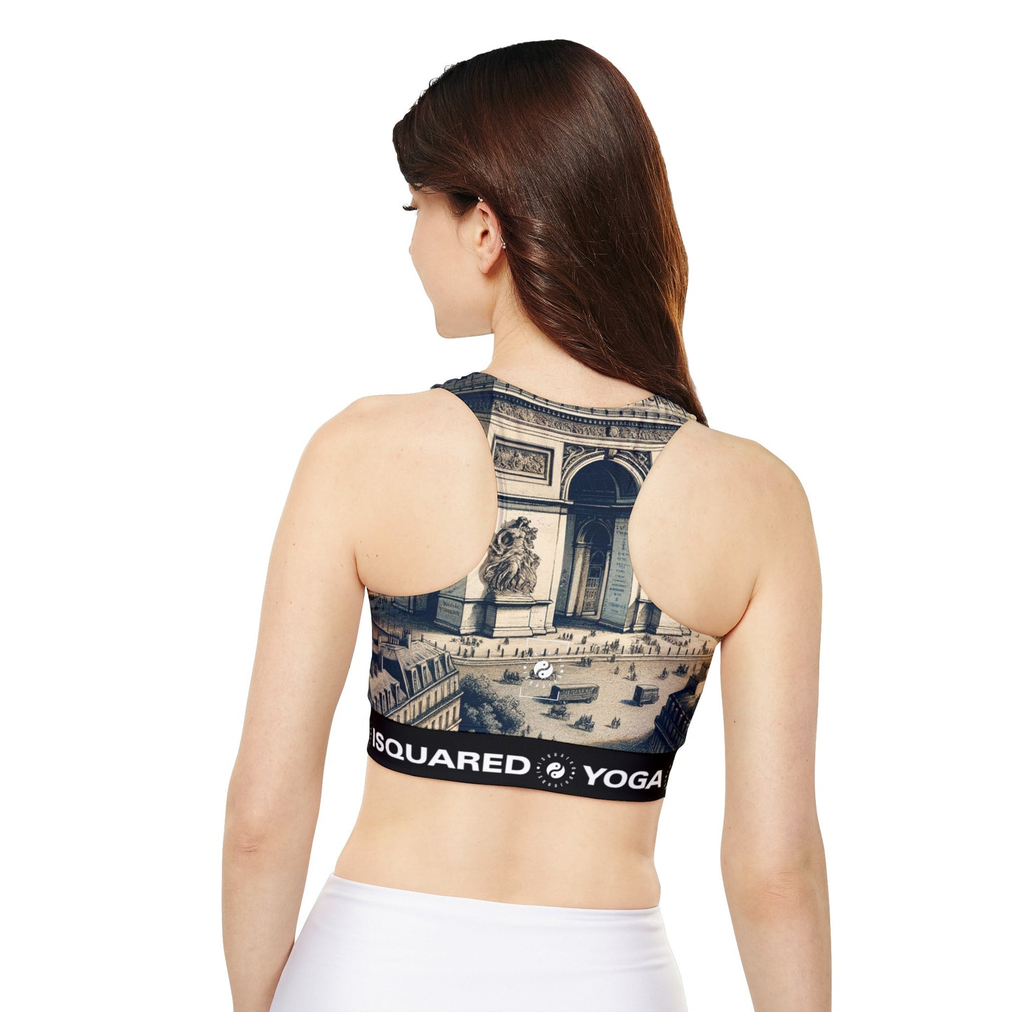 "Majesty of the Arc: A Napoleon Era Portrait" - Lined & Padded Sports Bra