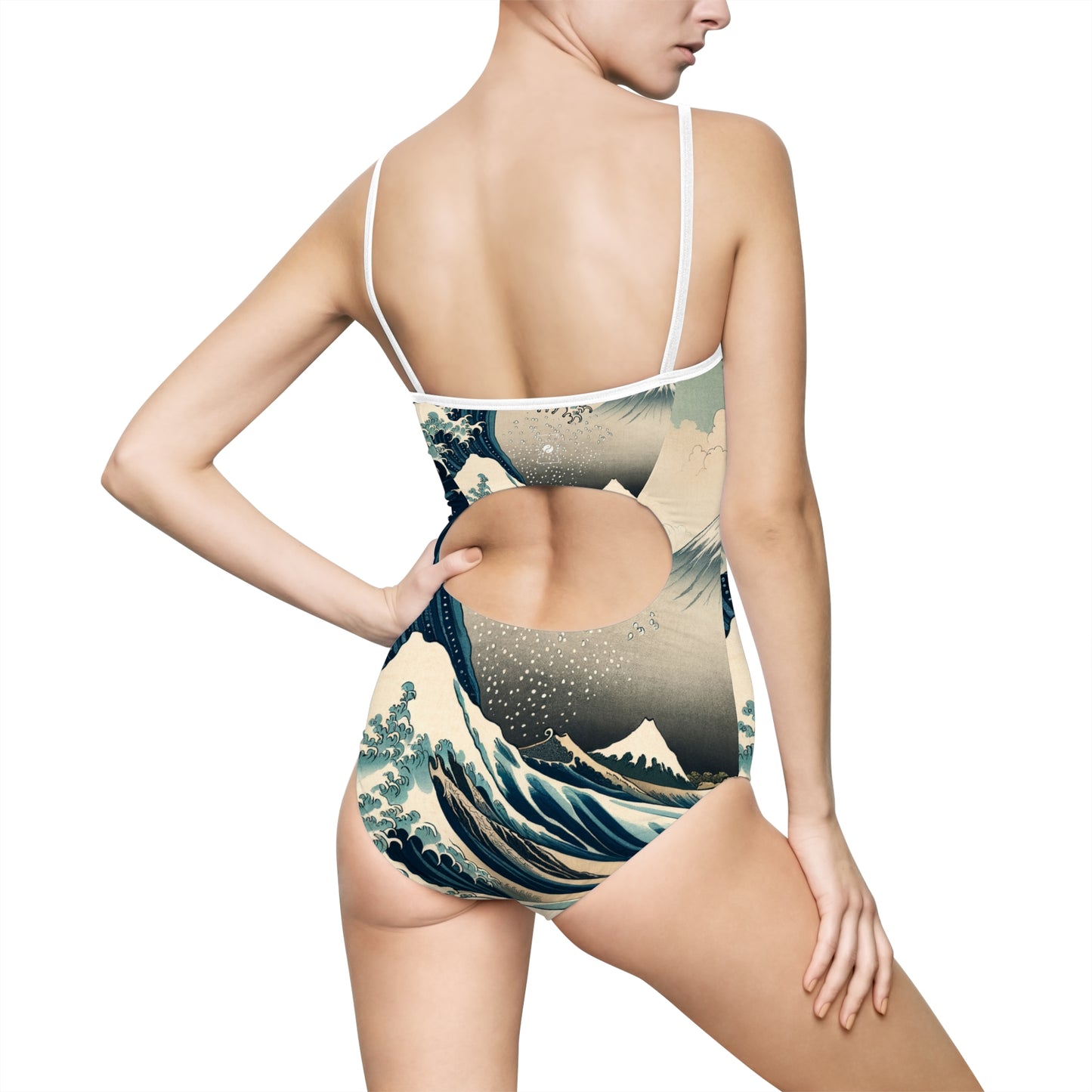 "Indigo Surge Eternity" - Openback Swimsuit