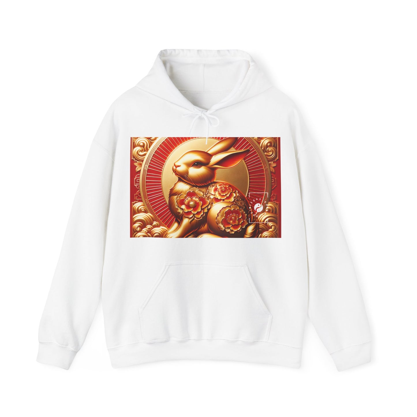 "Golden Blessings: Lunar Rabbit's Resplendence" - Hoodie