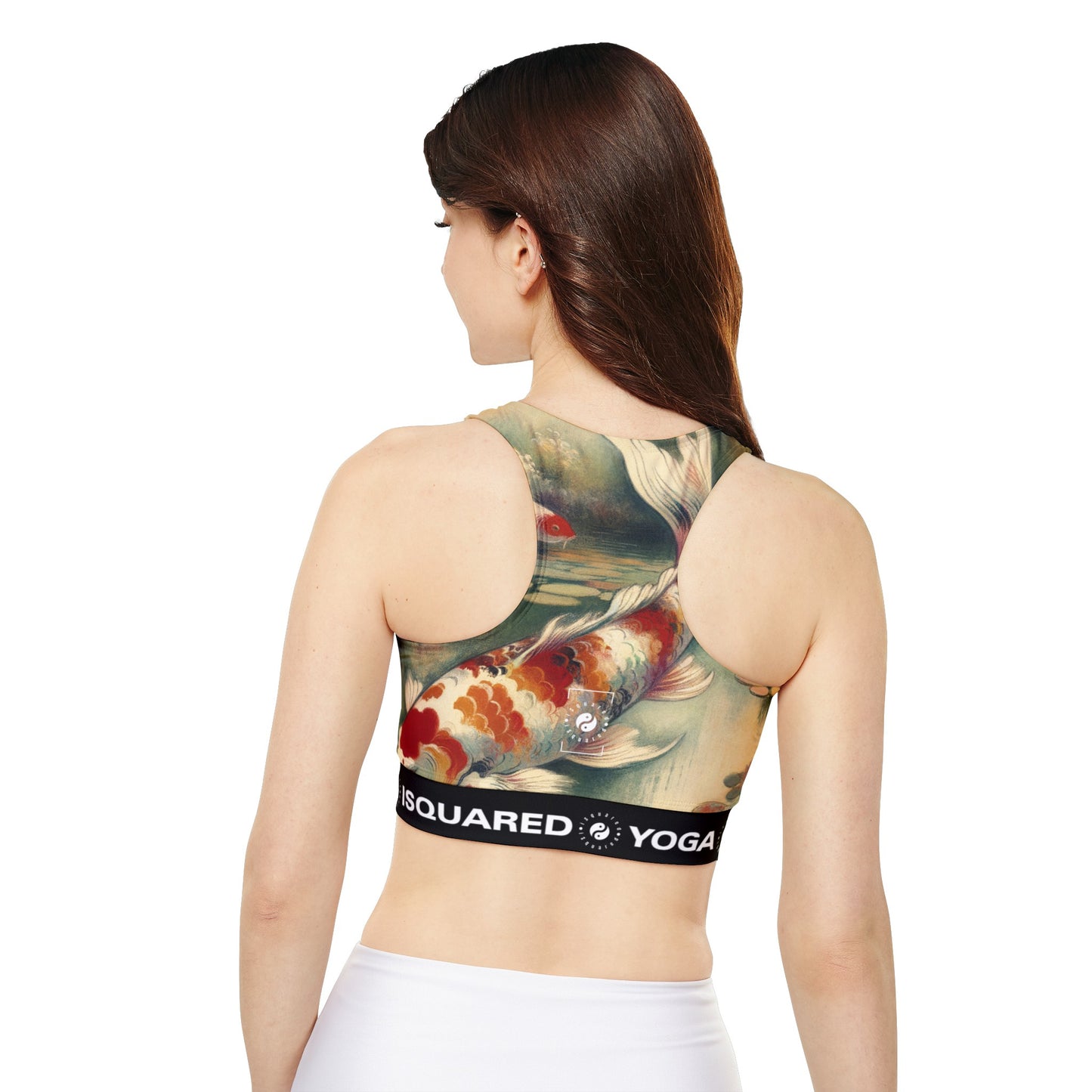 Koi Lily Pond - Lined & Padded Sports Bra