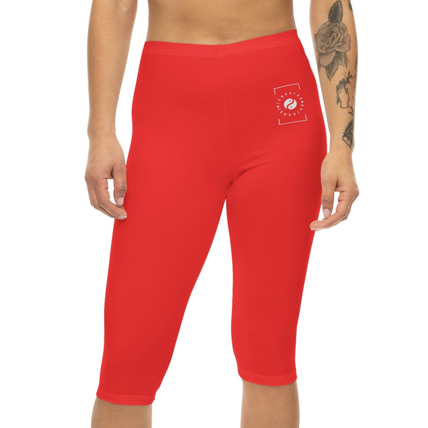 Bright Red FF3131 - Capri Shorts