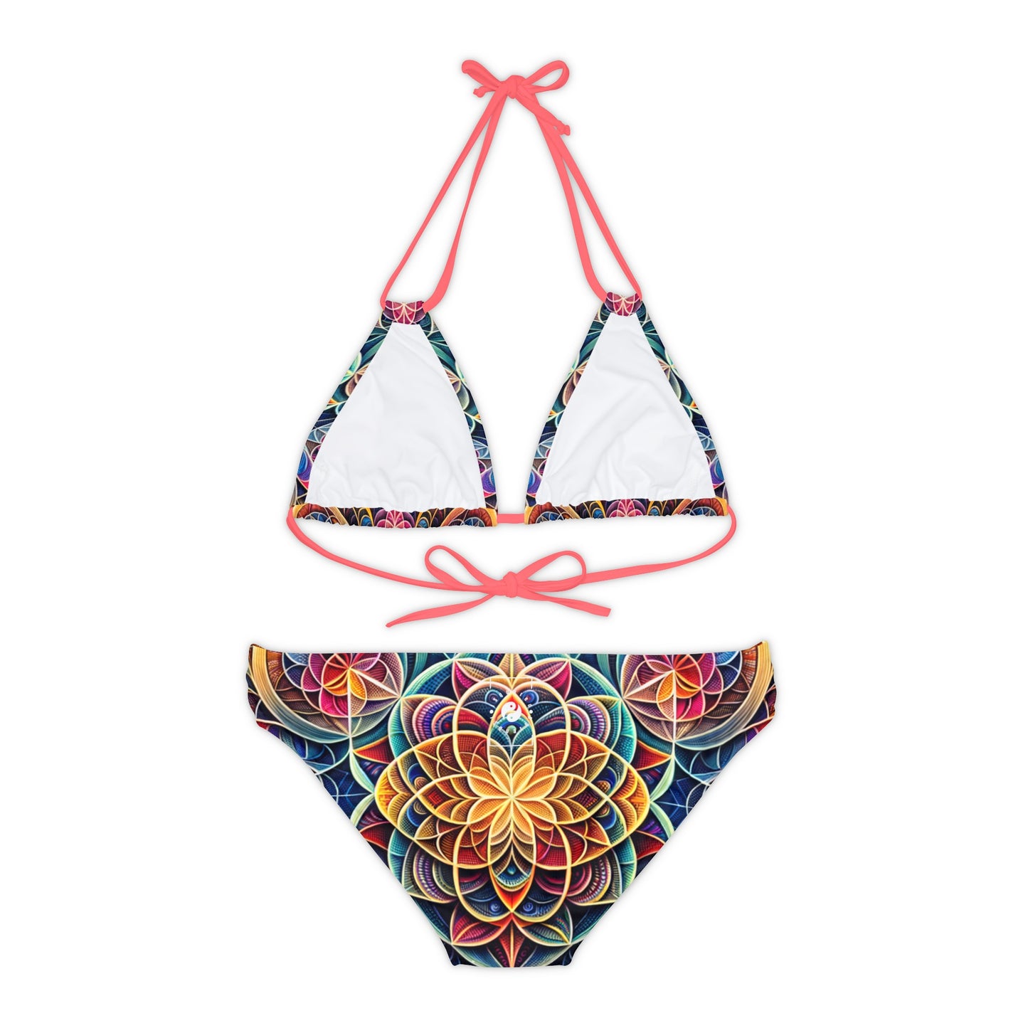 "Sacred Symmetry: Infinite Radiance of Love" - Lace-up Bikini Set