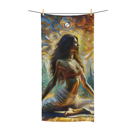 "Golden Warrior: A Tranquil Harmony" - All Purpose Yoga Towel