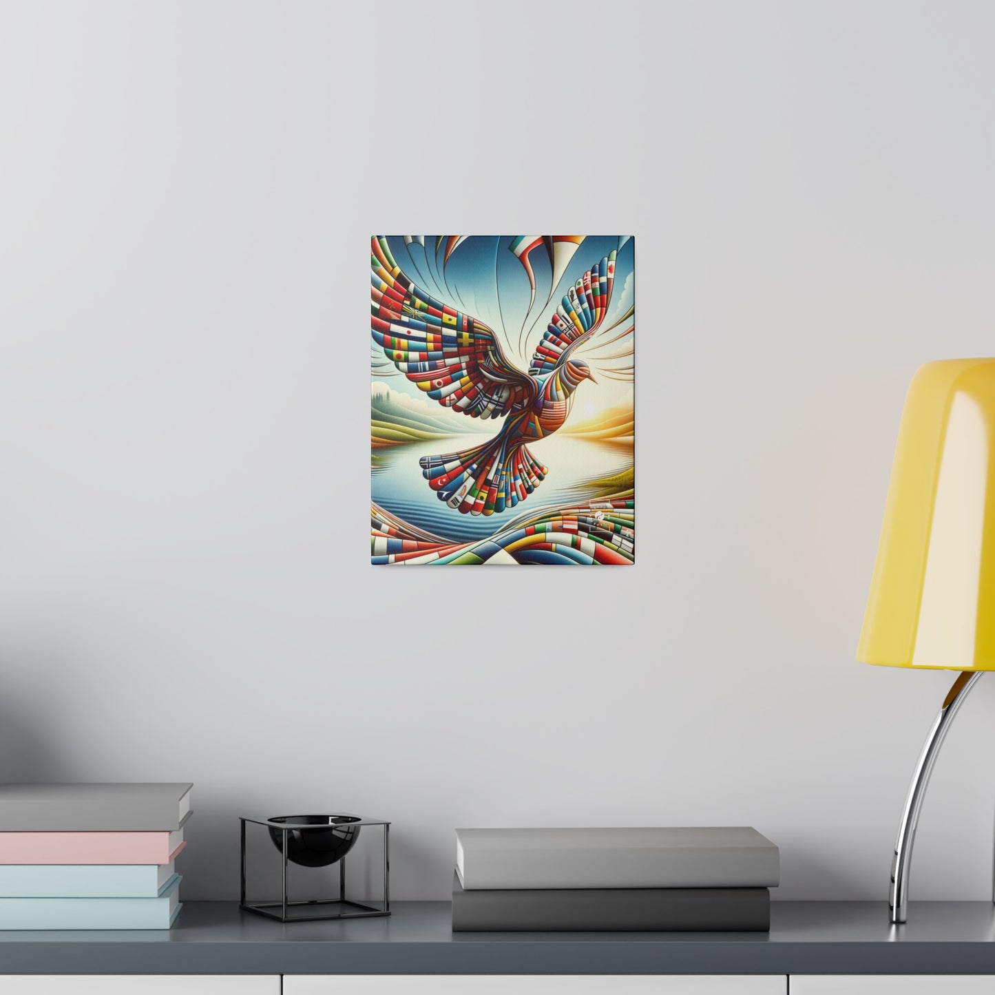 "Global Tapestry of Tranquility" - Art Print Canvas