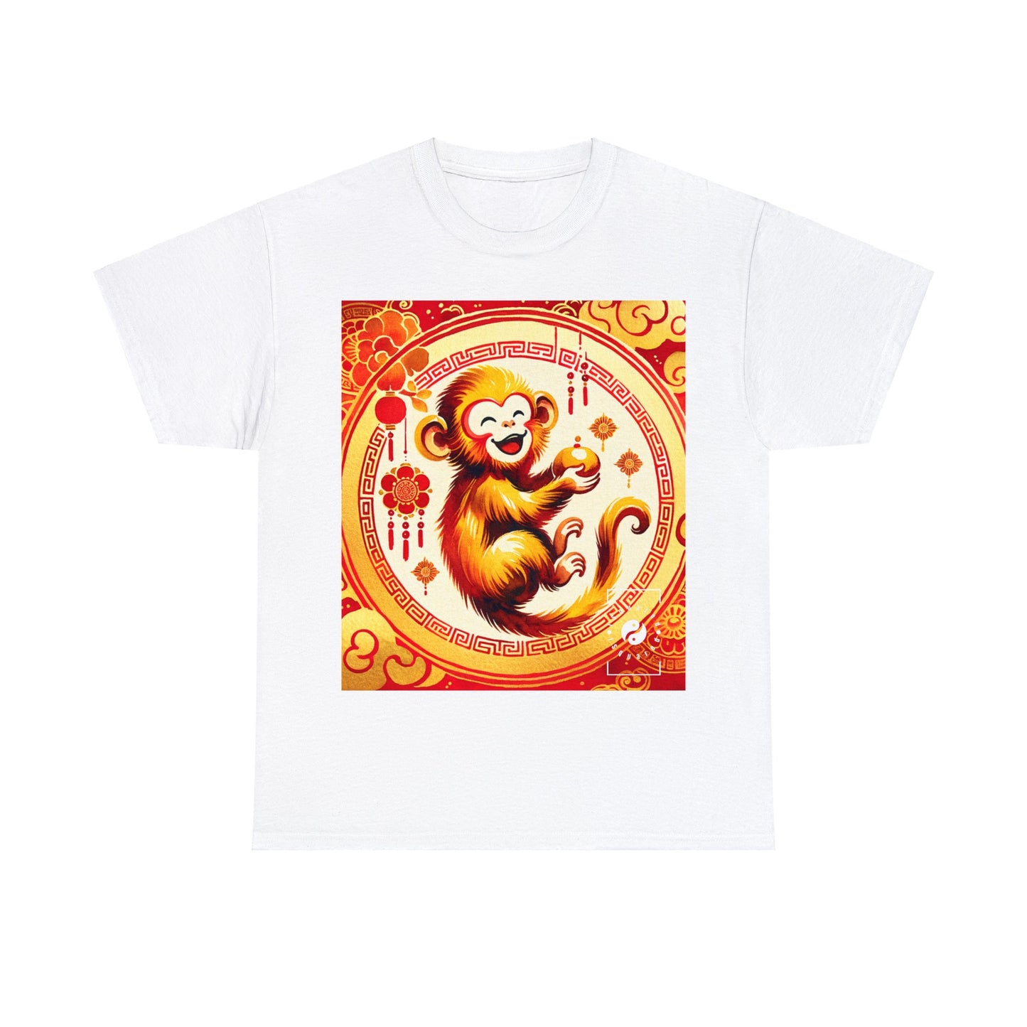 "Golden Simian Serenity in Scarlet Radiance" - Heavy T