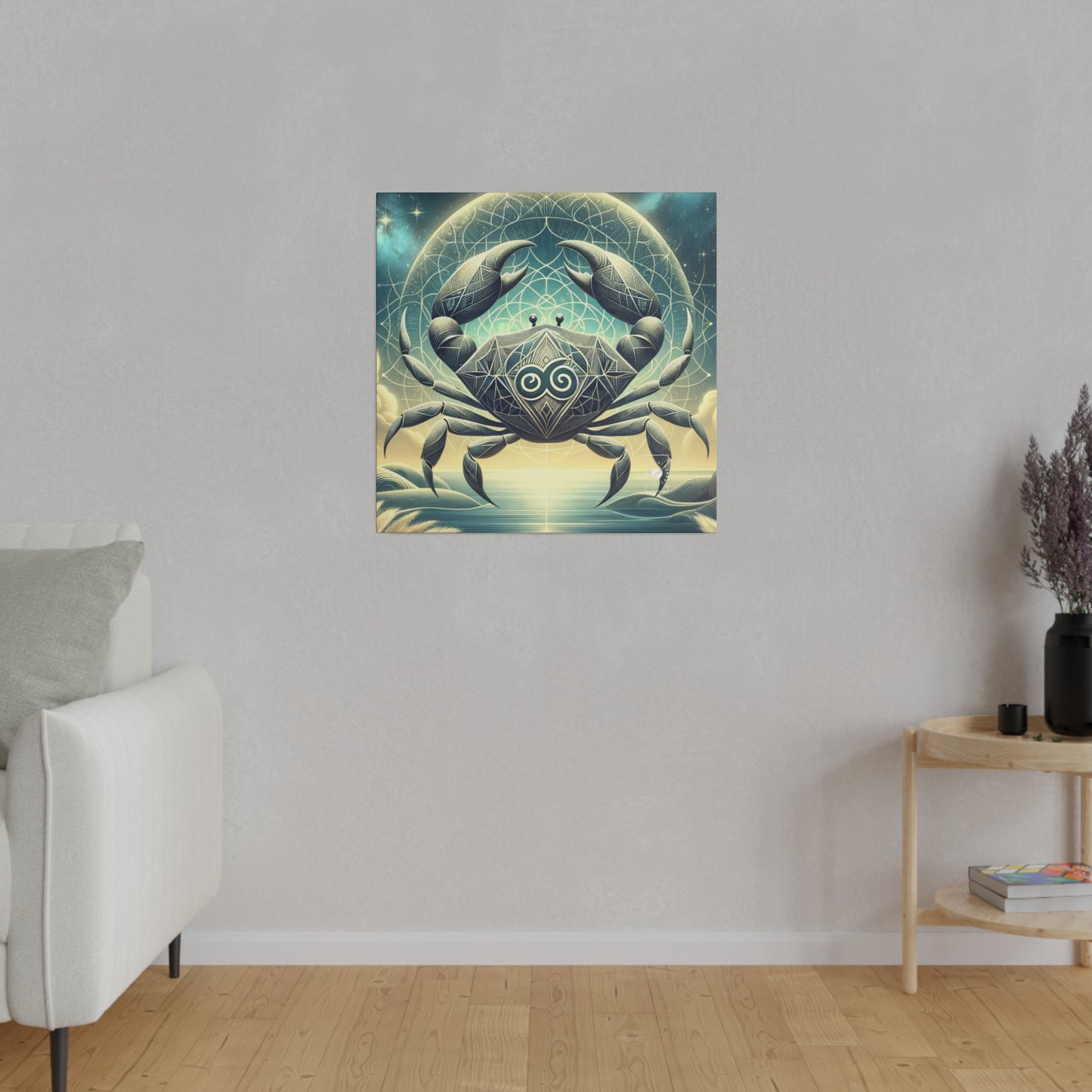 Crab Constellation Yoga - Art Print Canvas