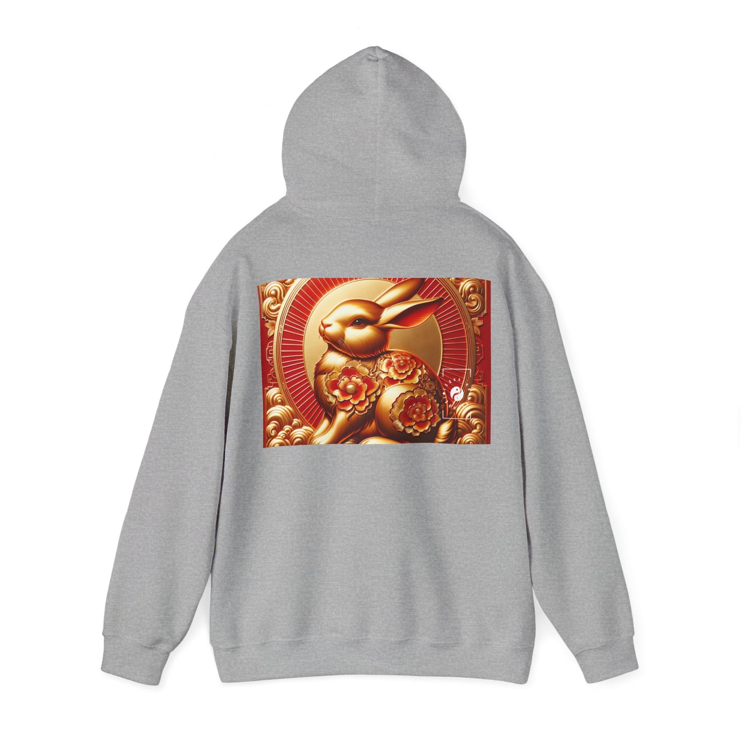 "Golden Blessings: Lunar Rabbit's Resplendence" - Hoodie