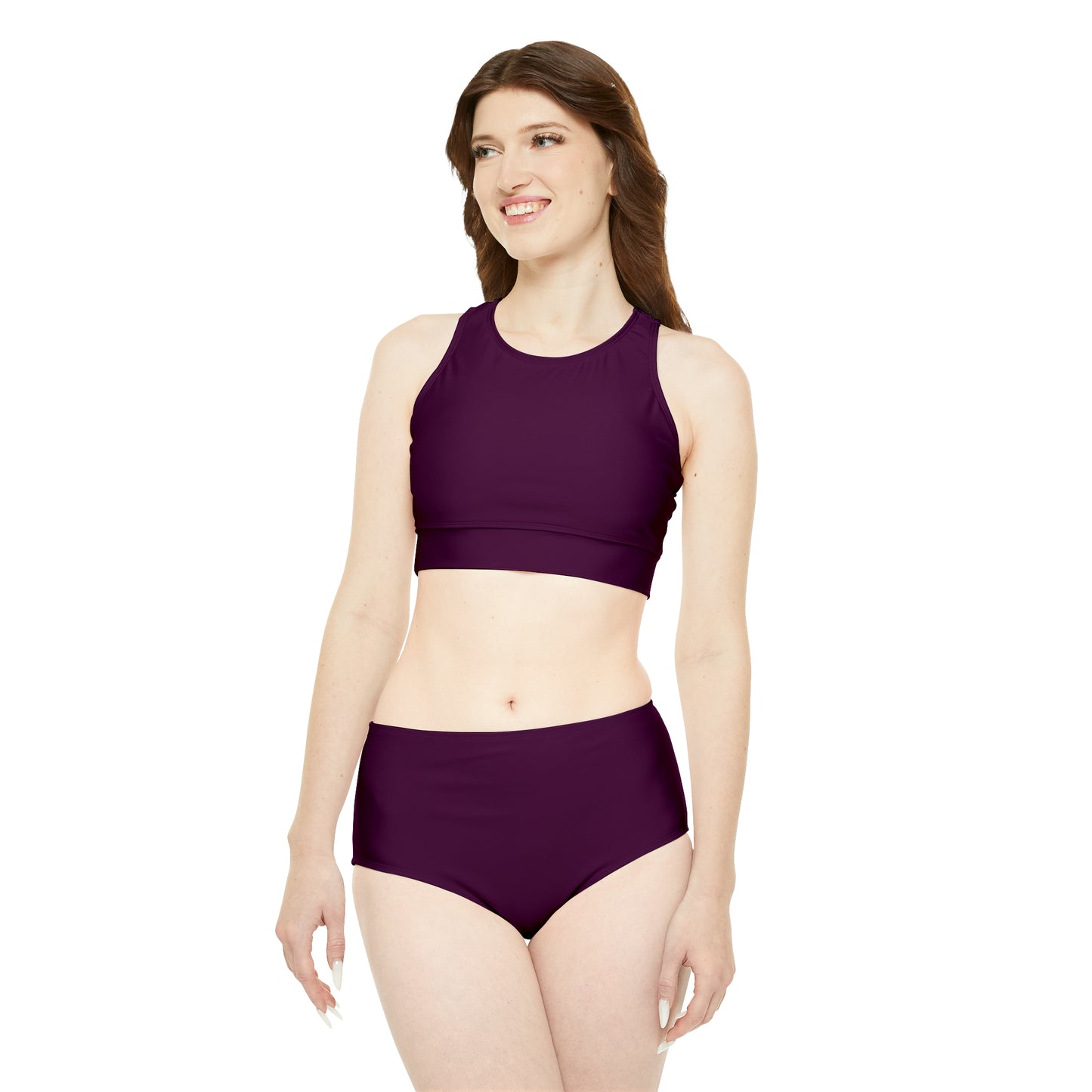 Bourgogne profond - Ensemble de bikini de yoga chaud 