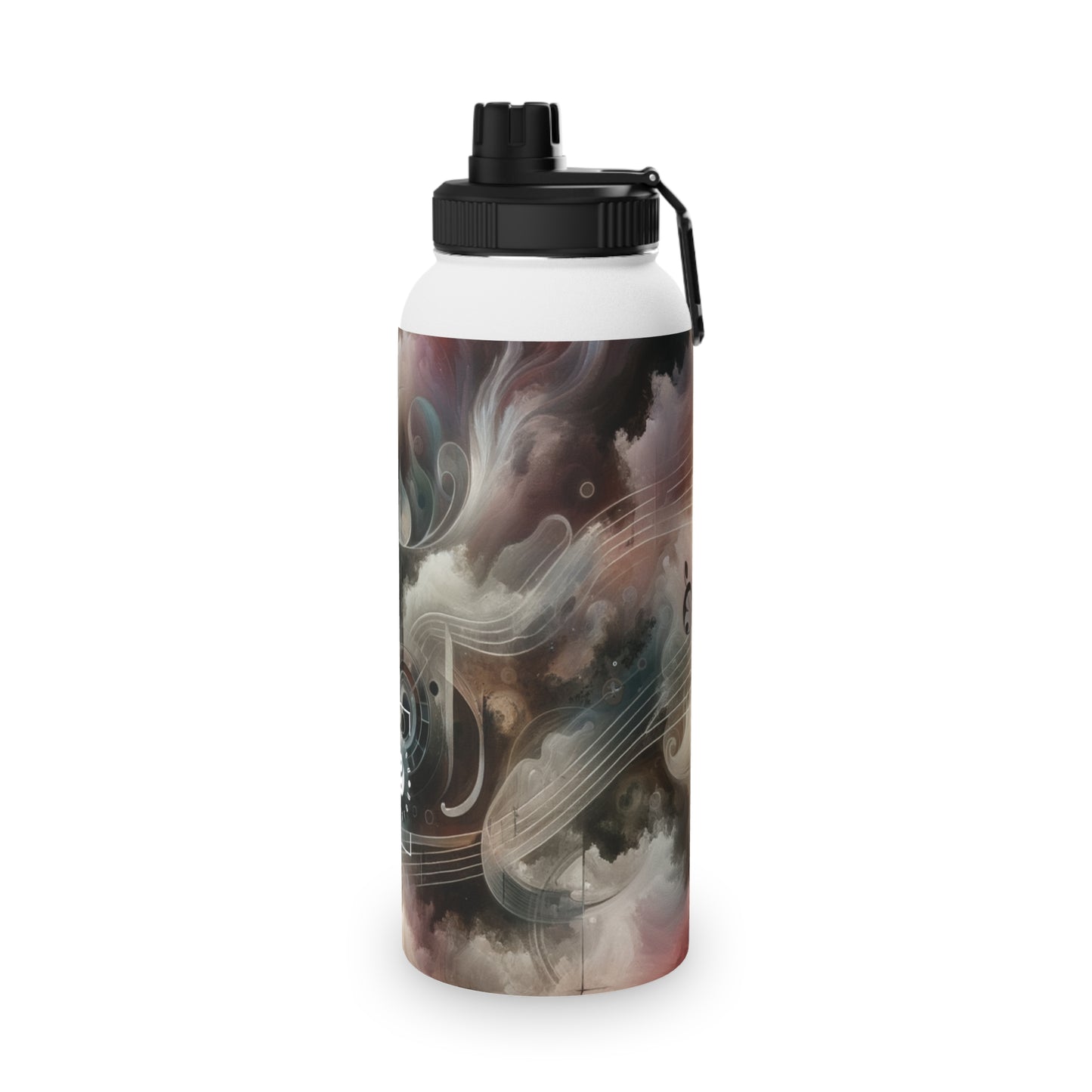 "Harmony of Descent: An Abstract Ode to La Traviata" - Sports Water Bottle