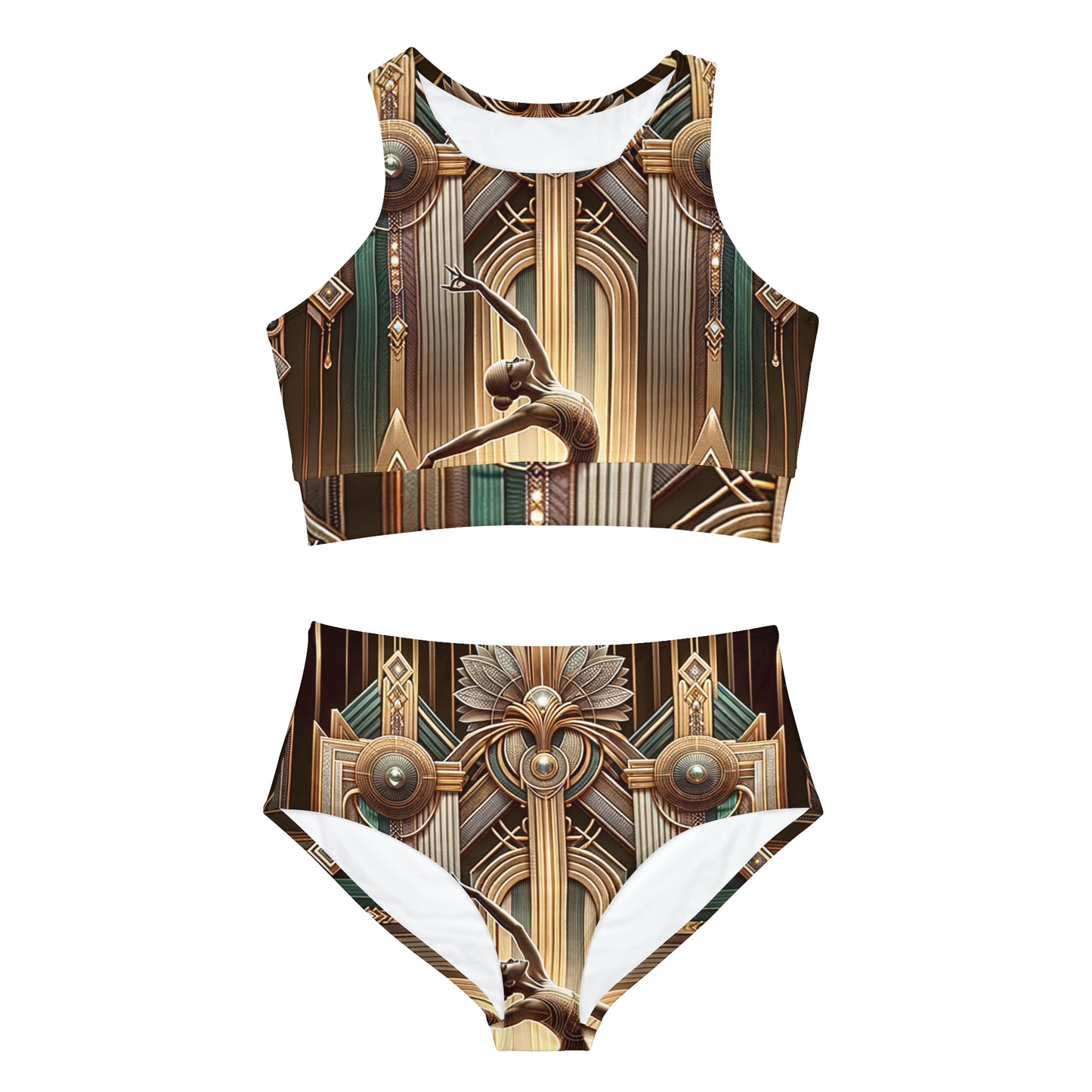 Deco Serenity: A Fusion of Opulence and Zen - Hot Yoga Bikini Set