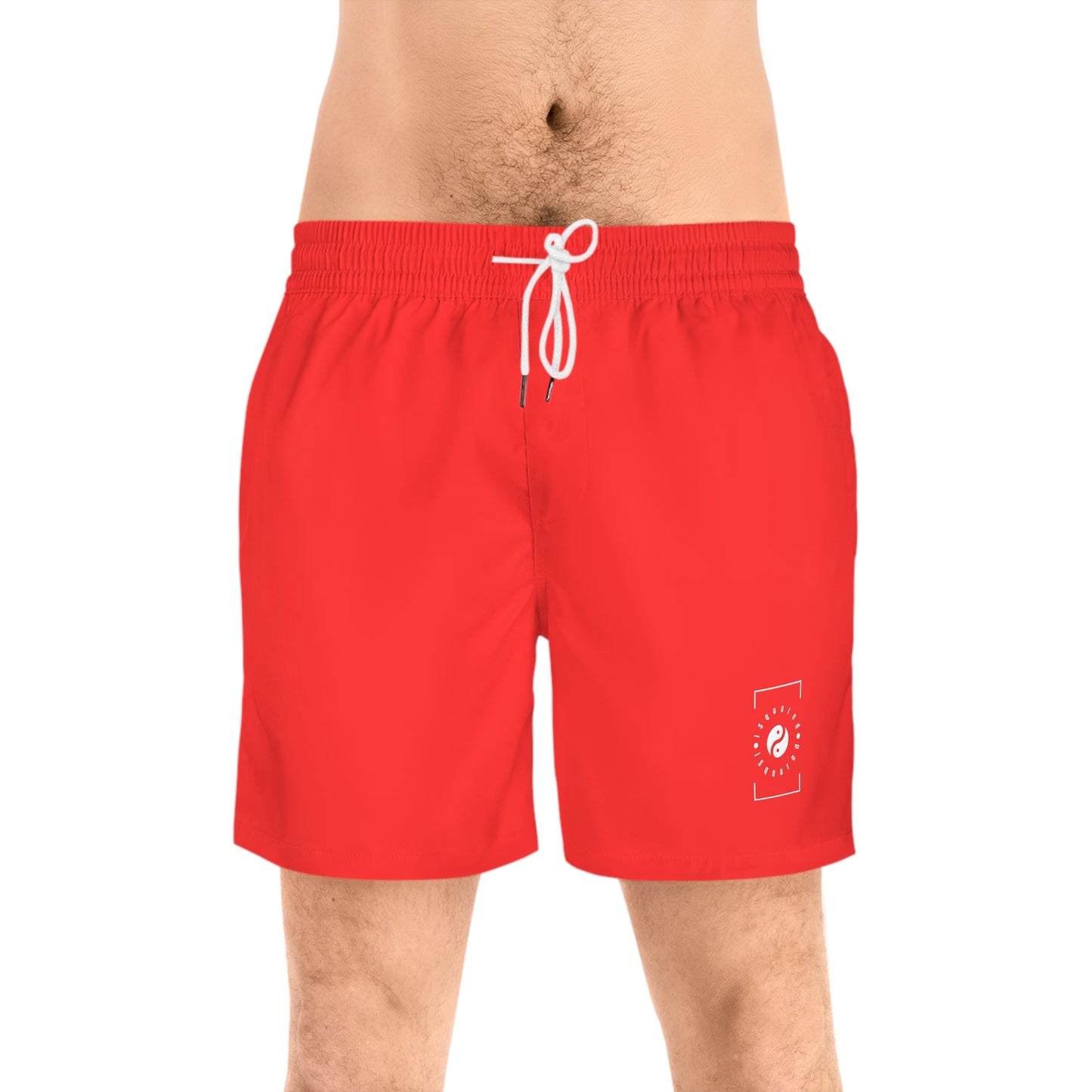 Rouge vif FF3131 - Short de bain (couleur unie) pour homme