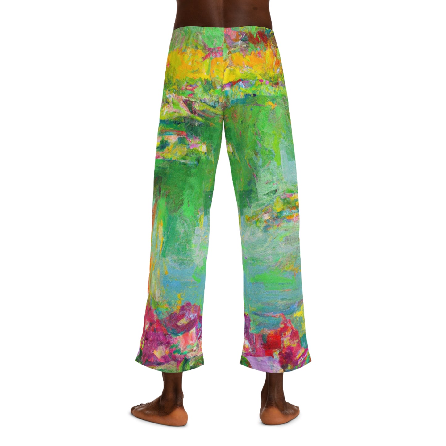 "Lily Aquarelle : Reflets du crépuscule" - Pantalon d'intérieur pour homme