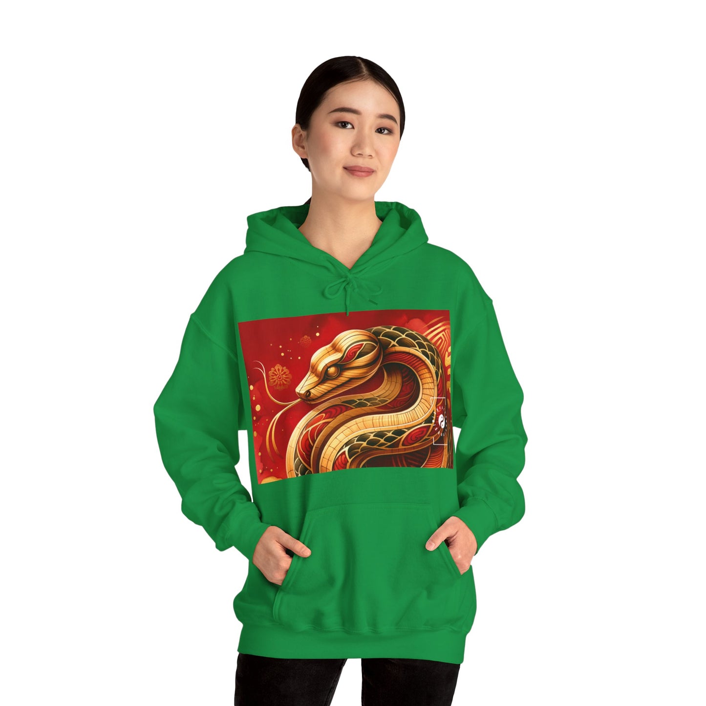 "Crimson Serenity: The Golden Snake" - Hoodie