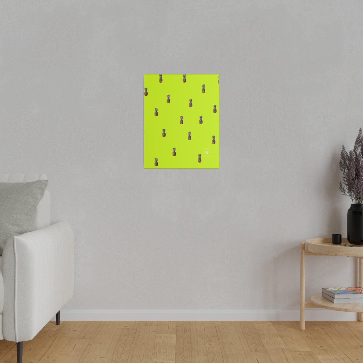 #D7FF11 Sharp Yellow + Pineapple - Art Print Canvas