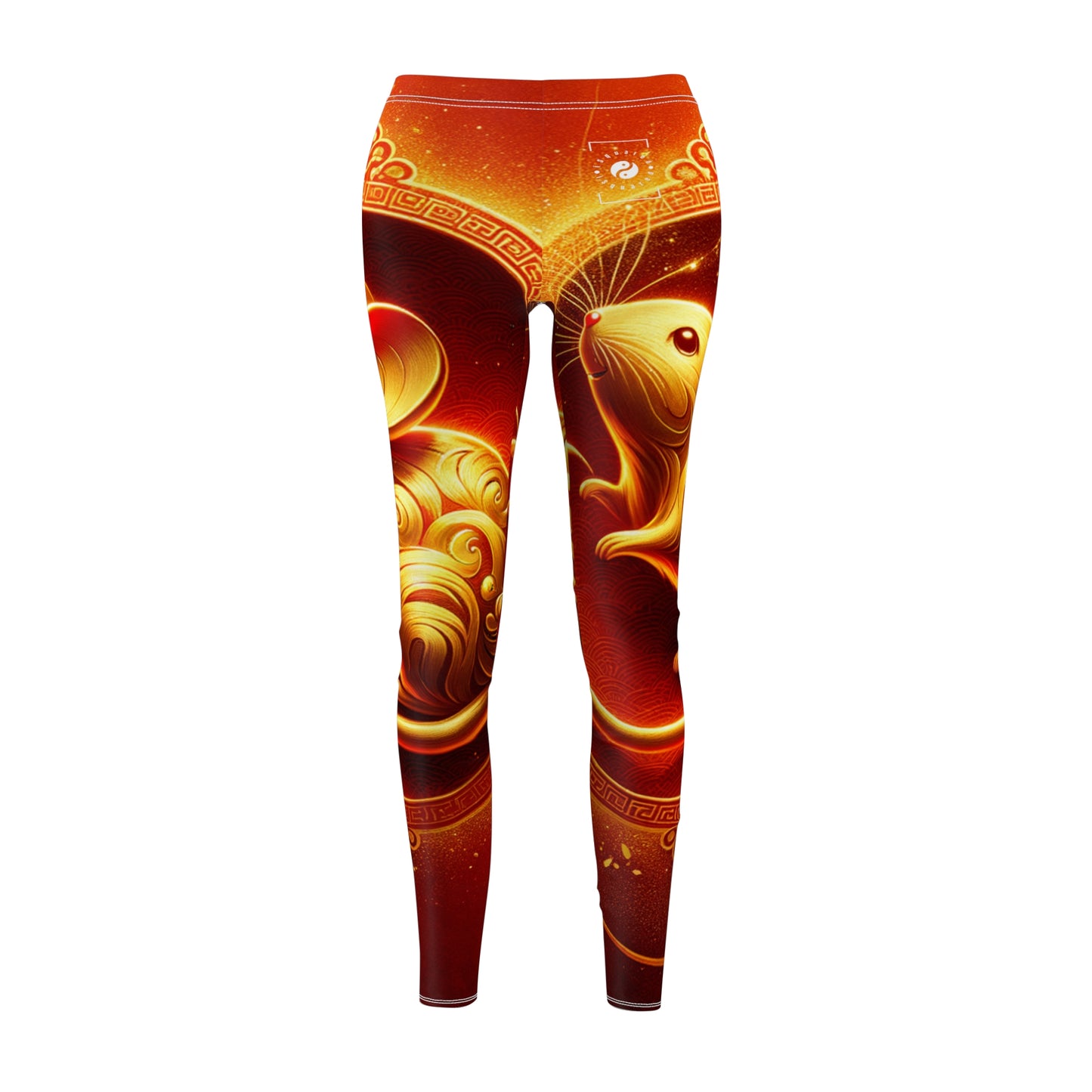 "Golden Emissary: A Lunar New Year's Tribute" - Casual Leggings