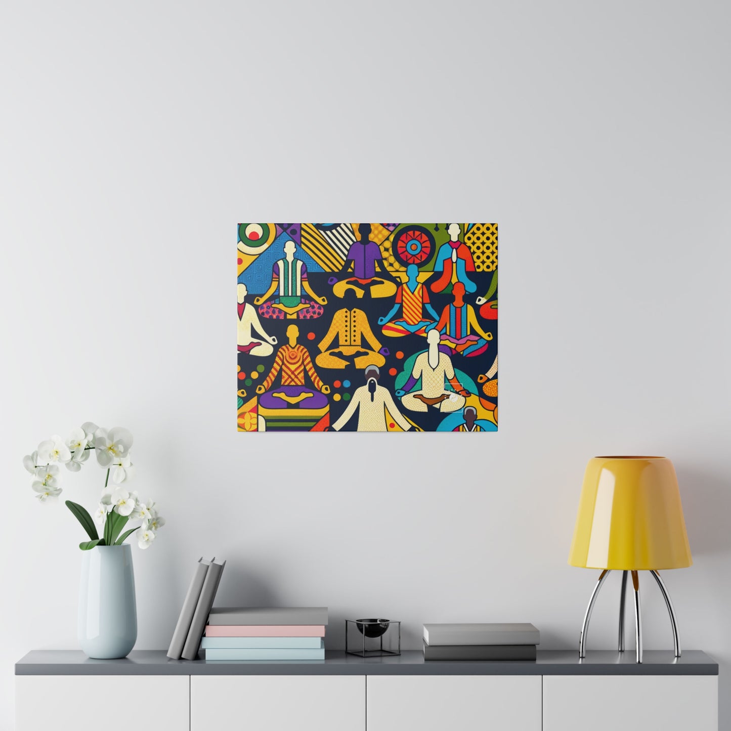 Vibrant Sadana: Prana in Nouveau Réalité - Art Print Canvas