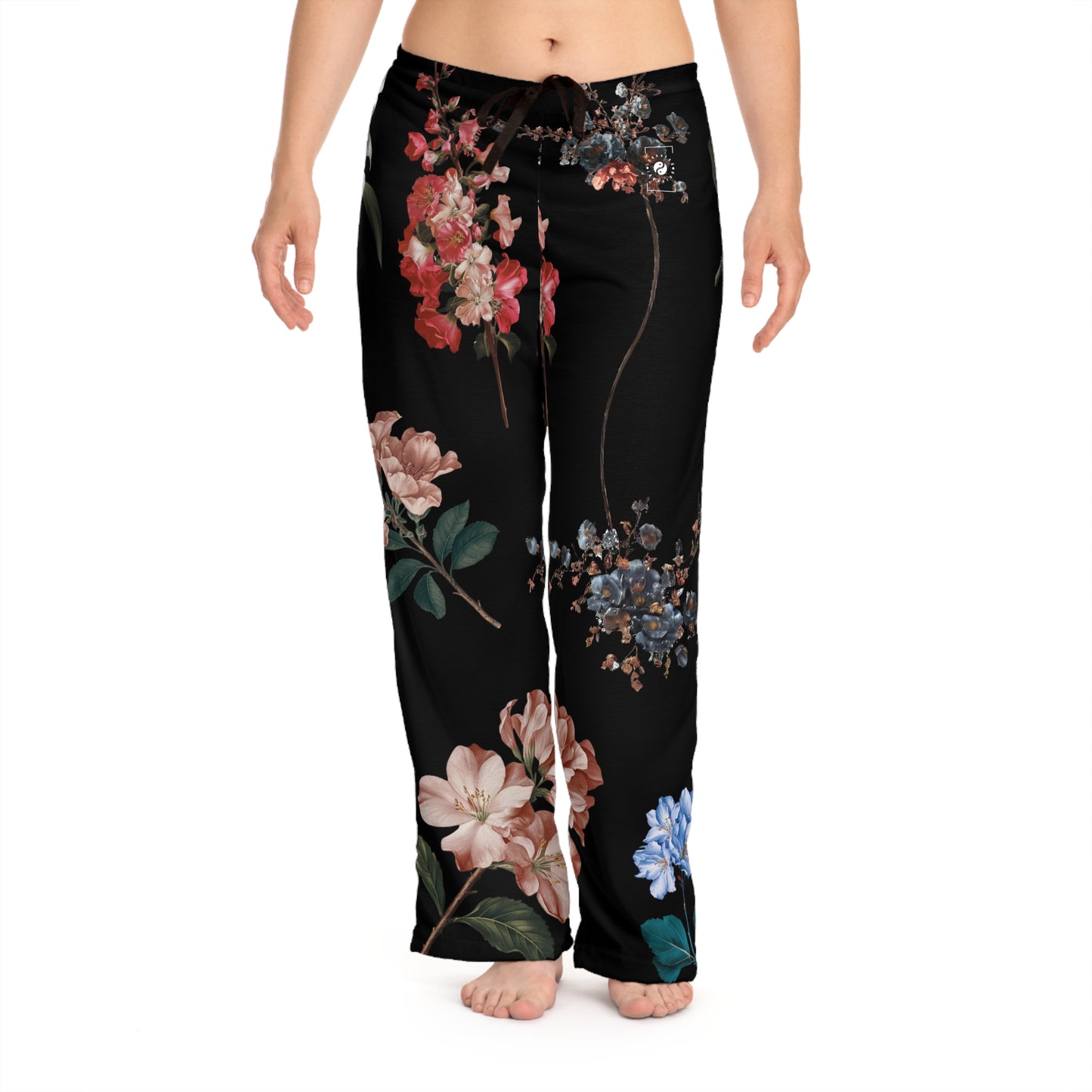 Botanicals on Black - Women lounge pants