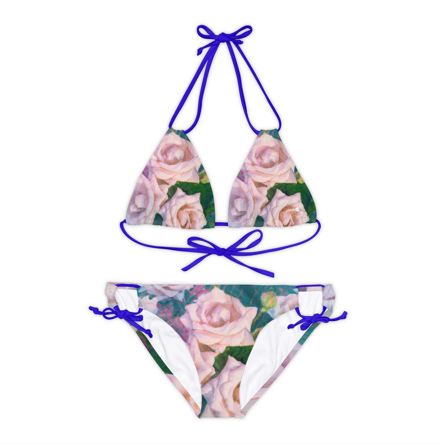 Cosmic Roses - Lace-up Bikini Set