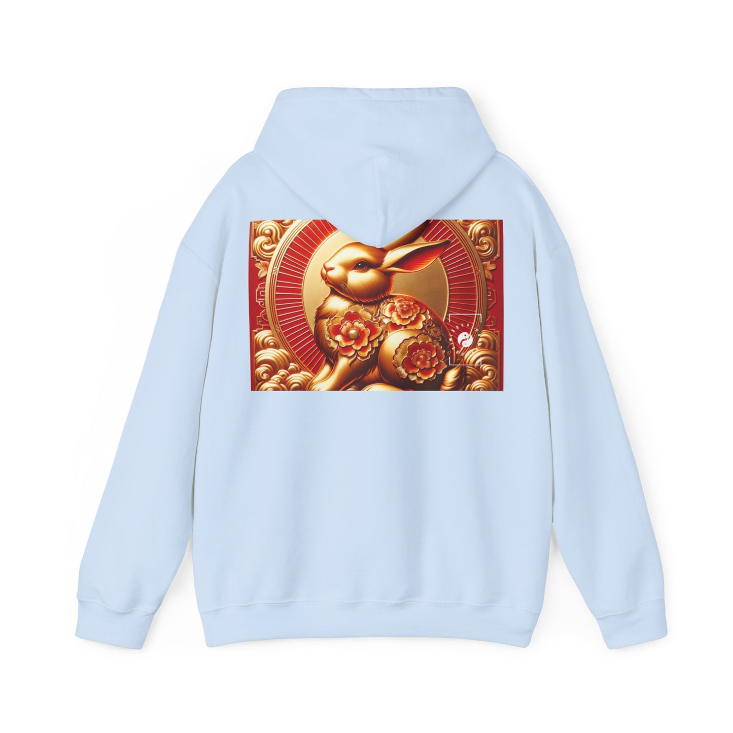 "Golden Blessings: Lunar Rabbit's Resplendence" - Hoodie