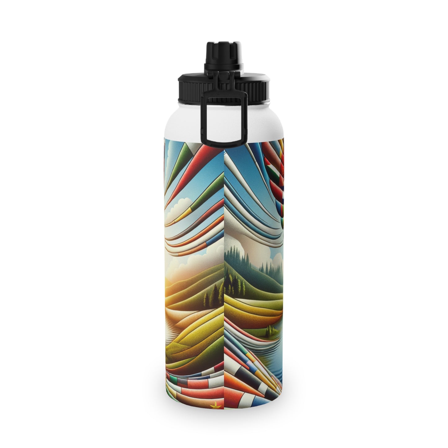 "Global Tapestry of Tranquility" - Sports Water Bottle